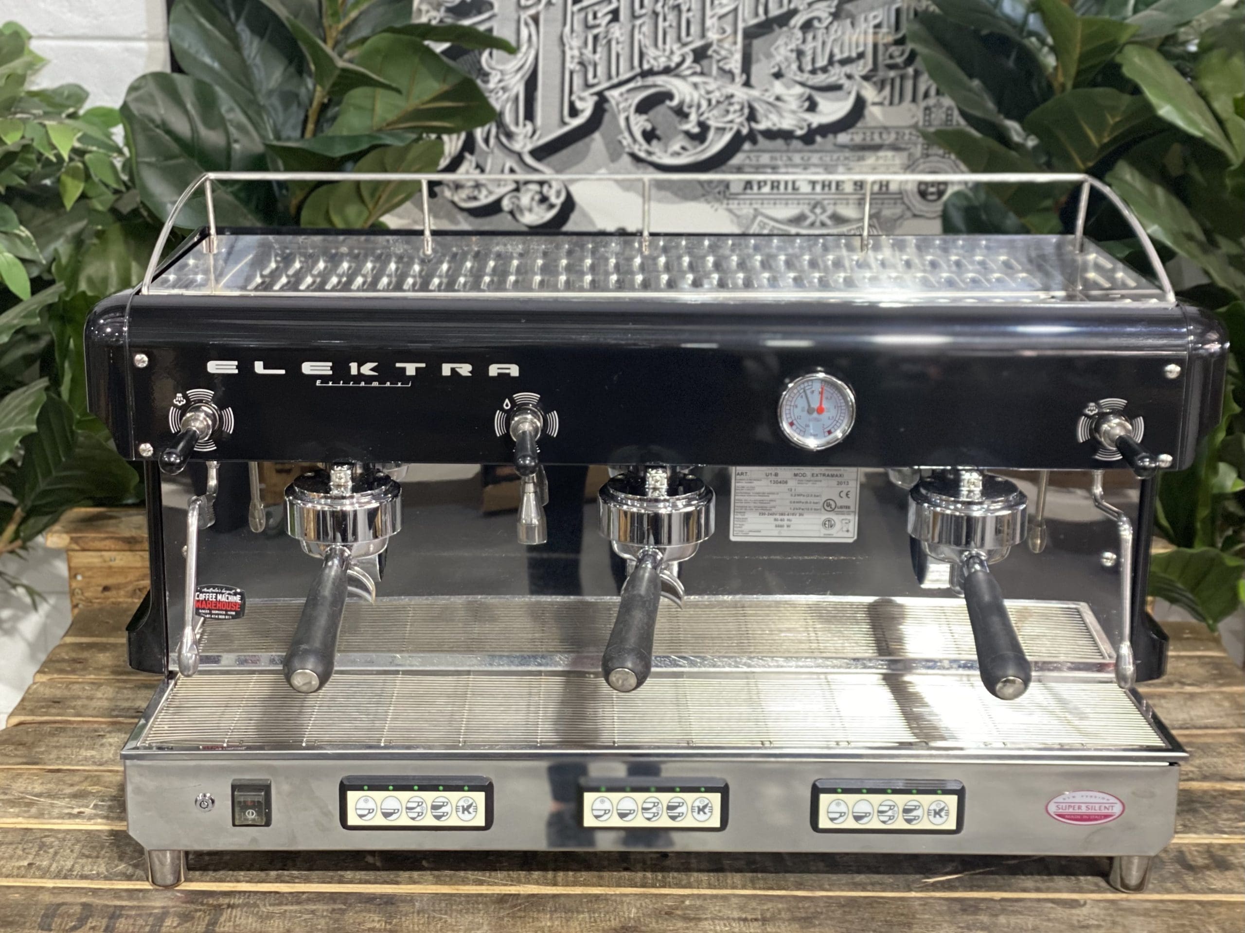 Elektra Maxi - 3 Group Commercial Espresso Machine - Black