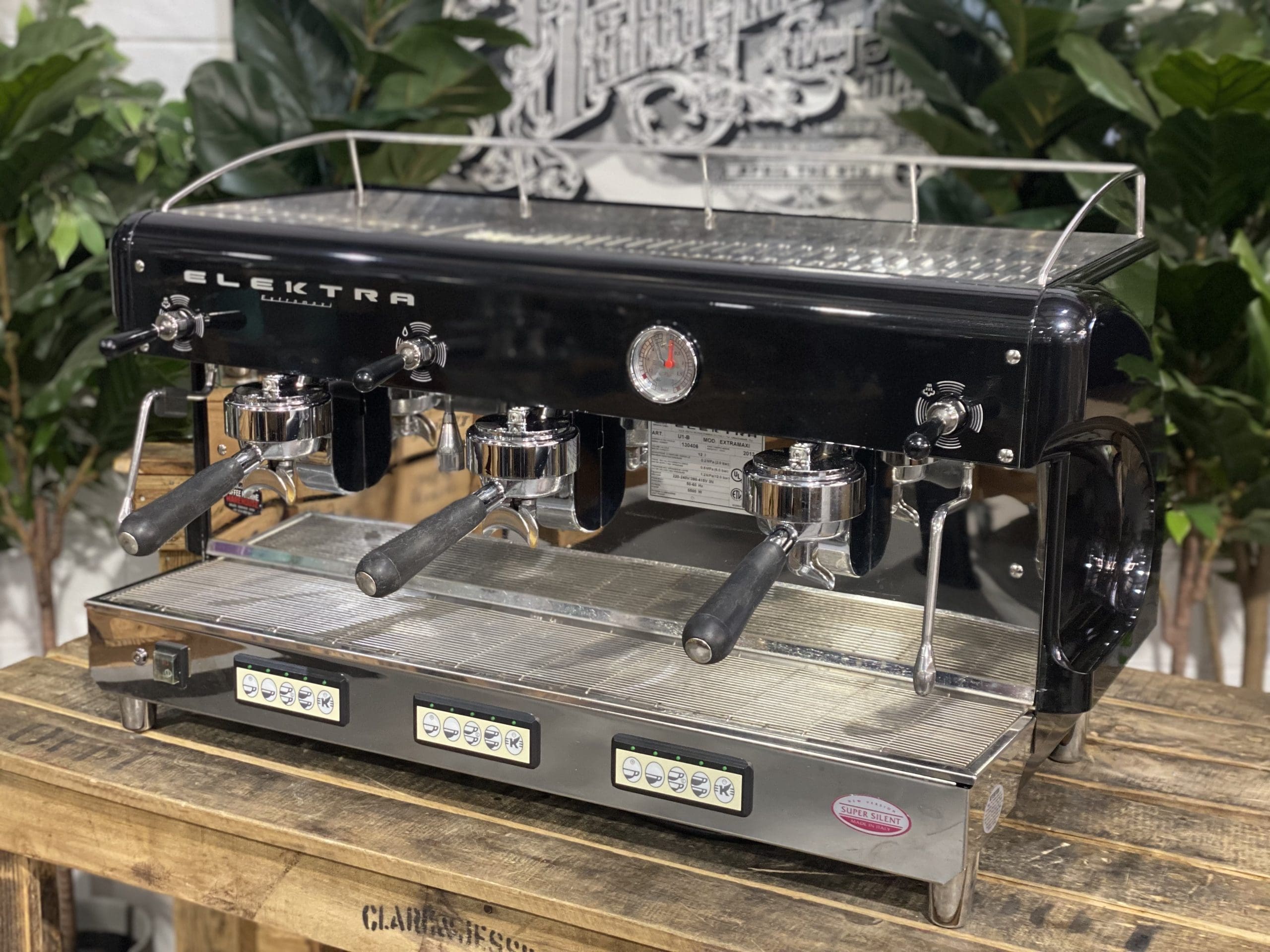 Elektra Maxi - 3 Group Commercial Espresso Machine - Black