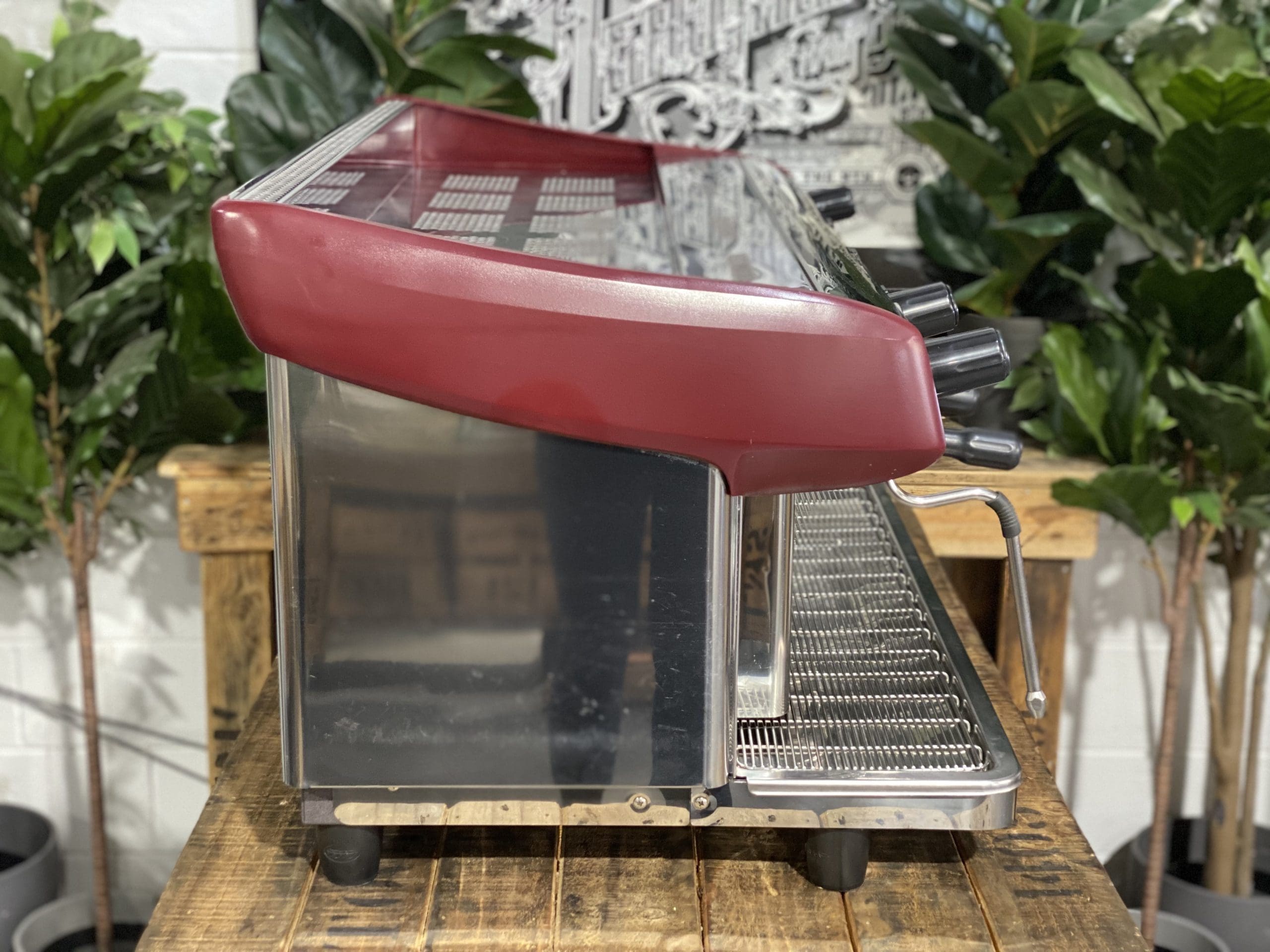 Expobar MegaCrem High Cup Stainless - 3 Group Commercial Espresso Machine - Red