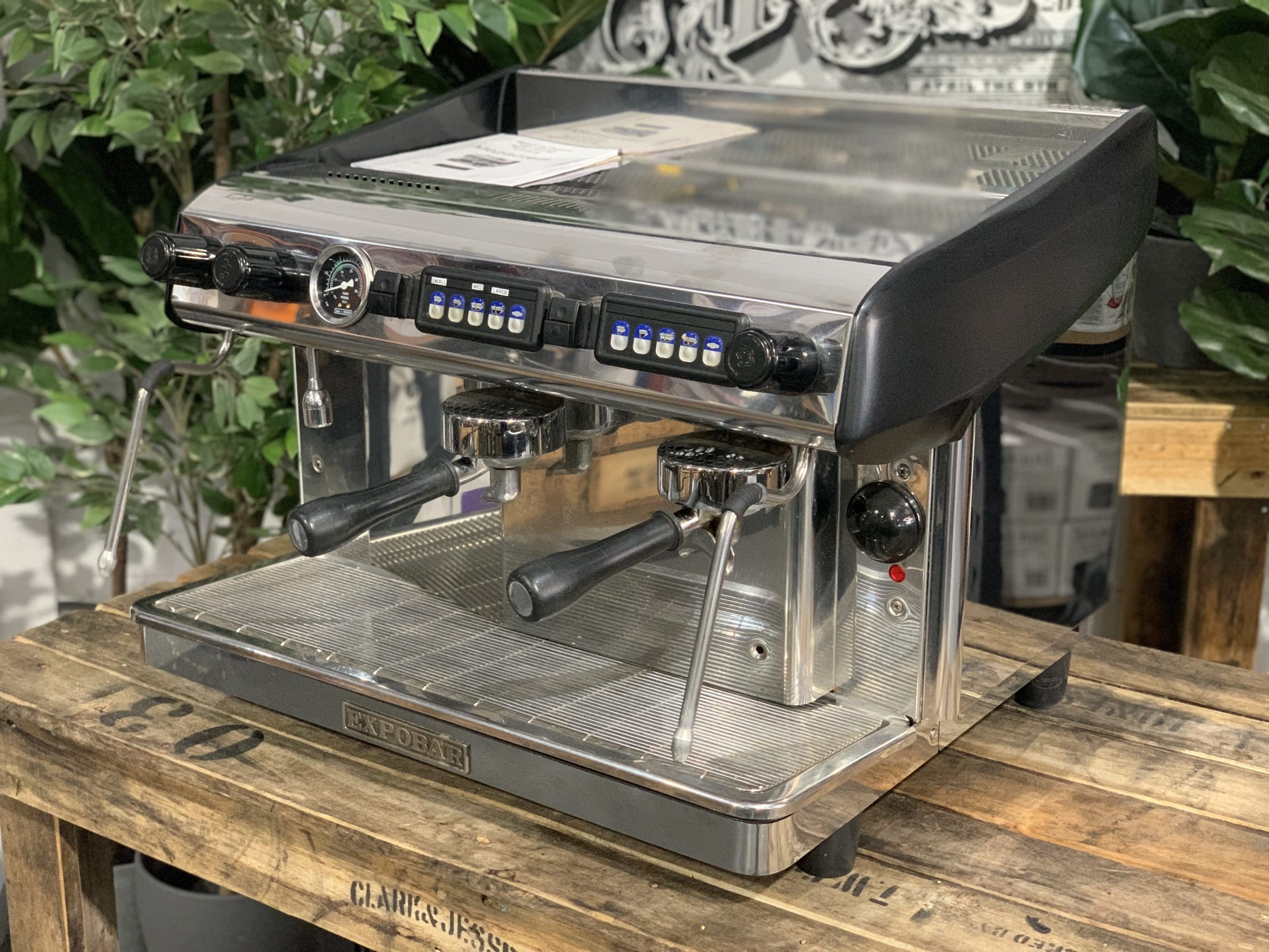 Expobar Megacrem High Cup - 2 Group Commercial Espresso Machine - Stainless Steel