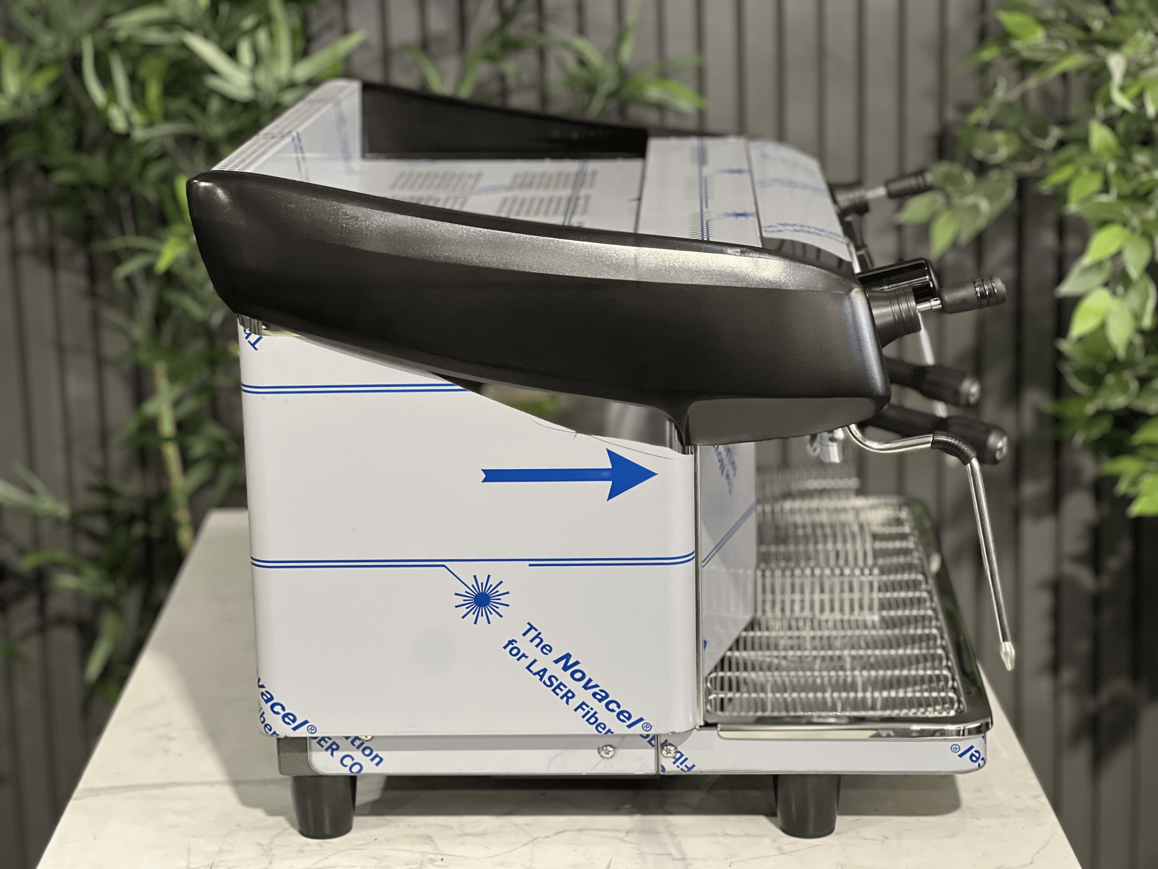 Expobar Megacrem High Cup Flick Taps - 2 Group Commercial Espresso Machine - Stainless