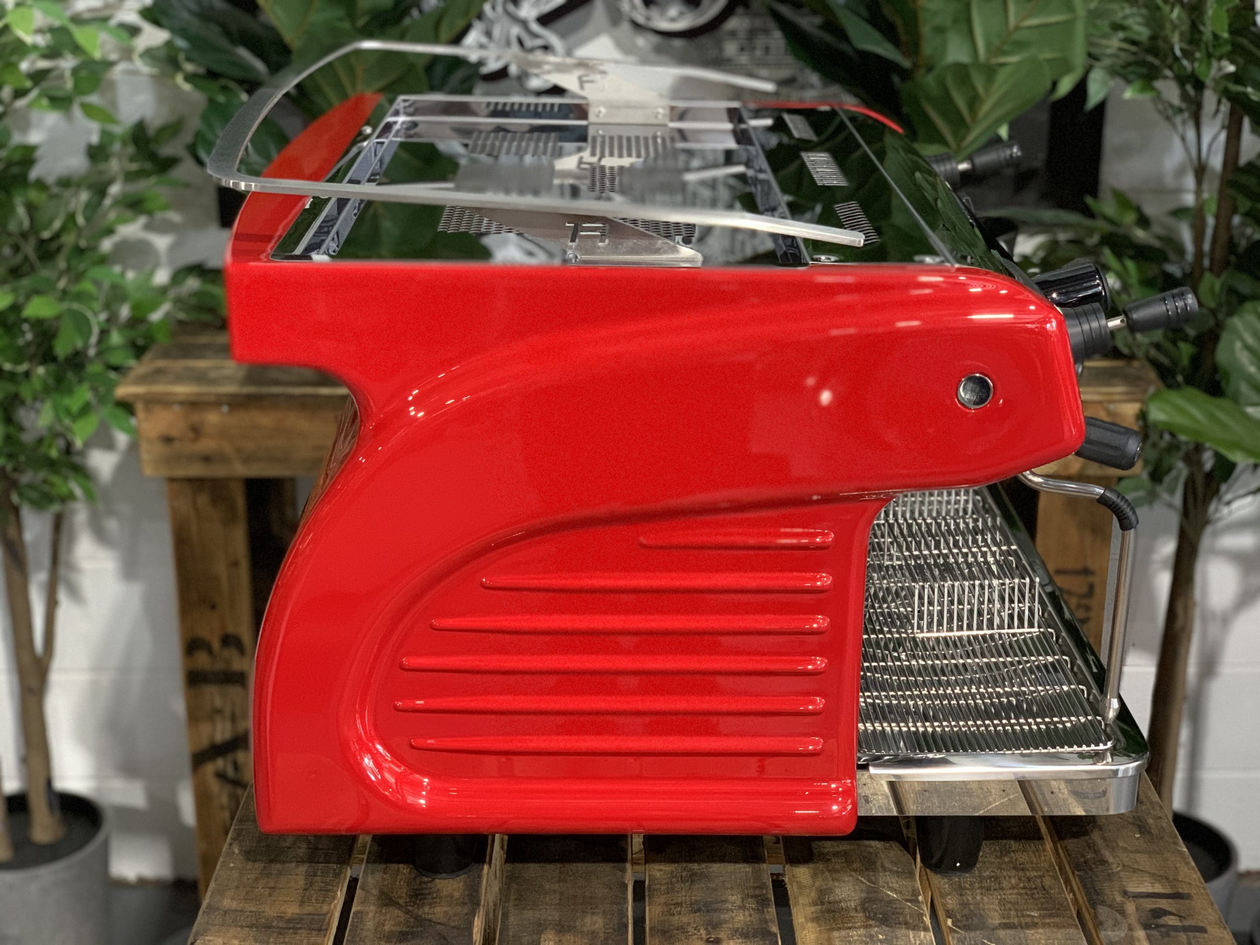 Expobar Ruggero Classic Flick Taps High Cup - 2 Group Commercial Espresso Machine - Red