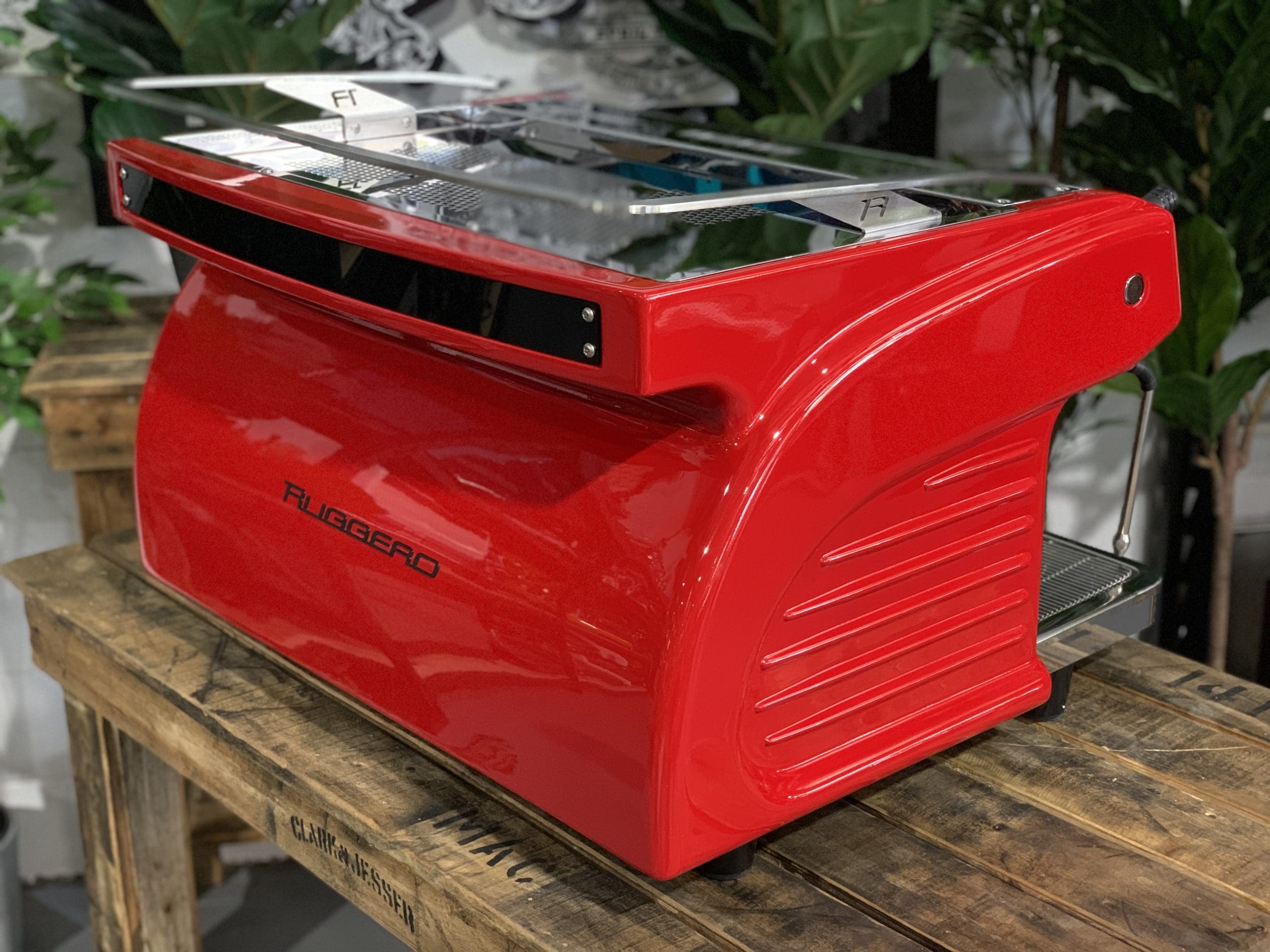 Expobar Ruggero Classic Flick Taps High Cup - 2 Group Commercial Espresso Machine - Red