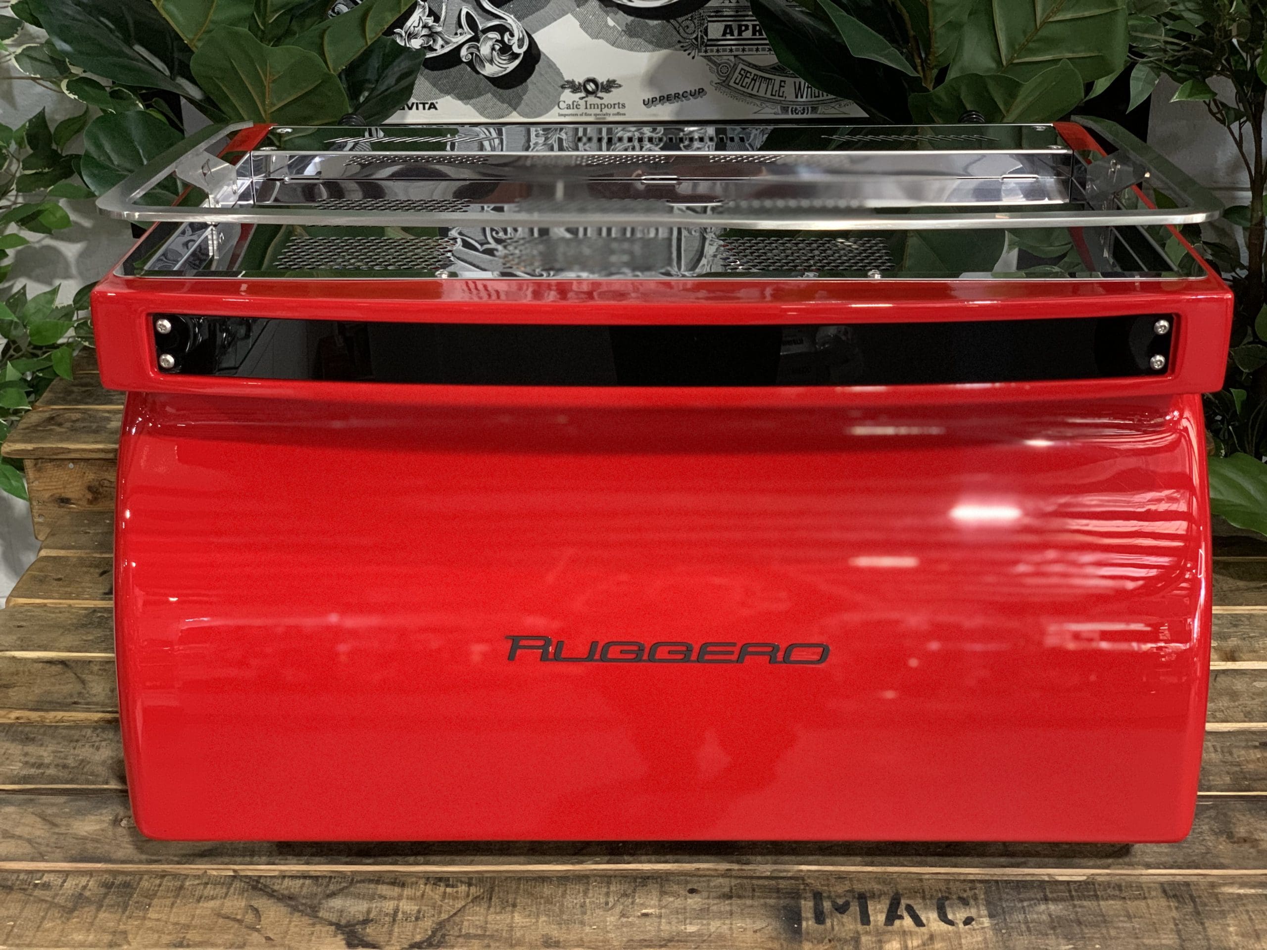 Expobar Ruggero Classic Flick Taps High Cup - 2 Group Commercial Espresso Machine - Red
