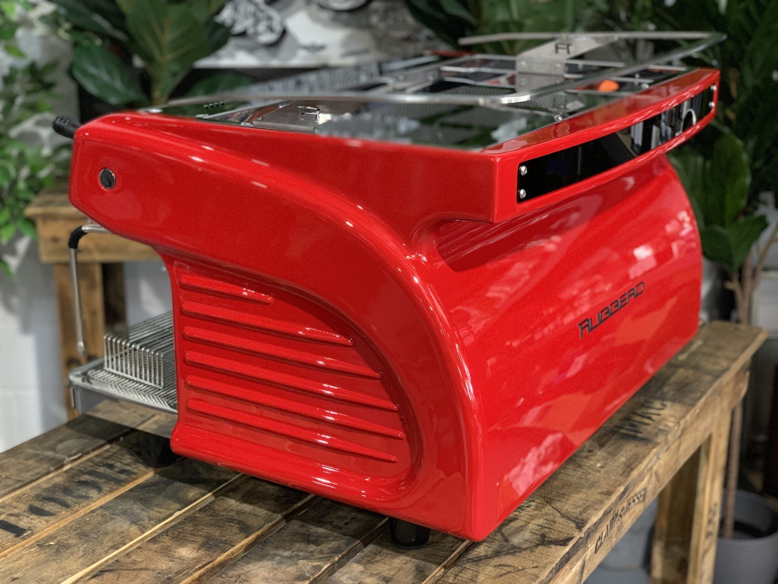 Expobar Ruggero Classic Flick Taps High Cup - 2 Group Commercial Espresso Machine - Red