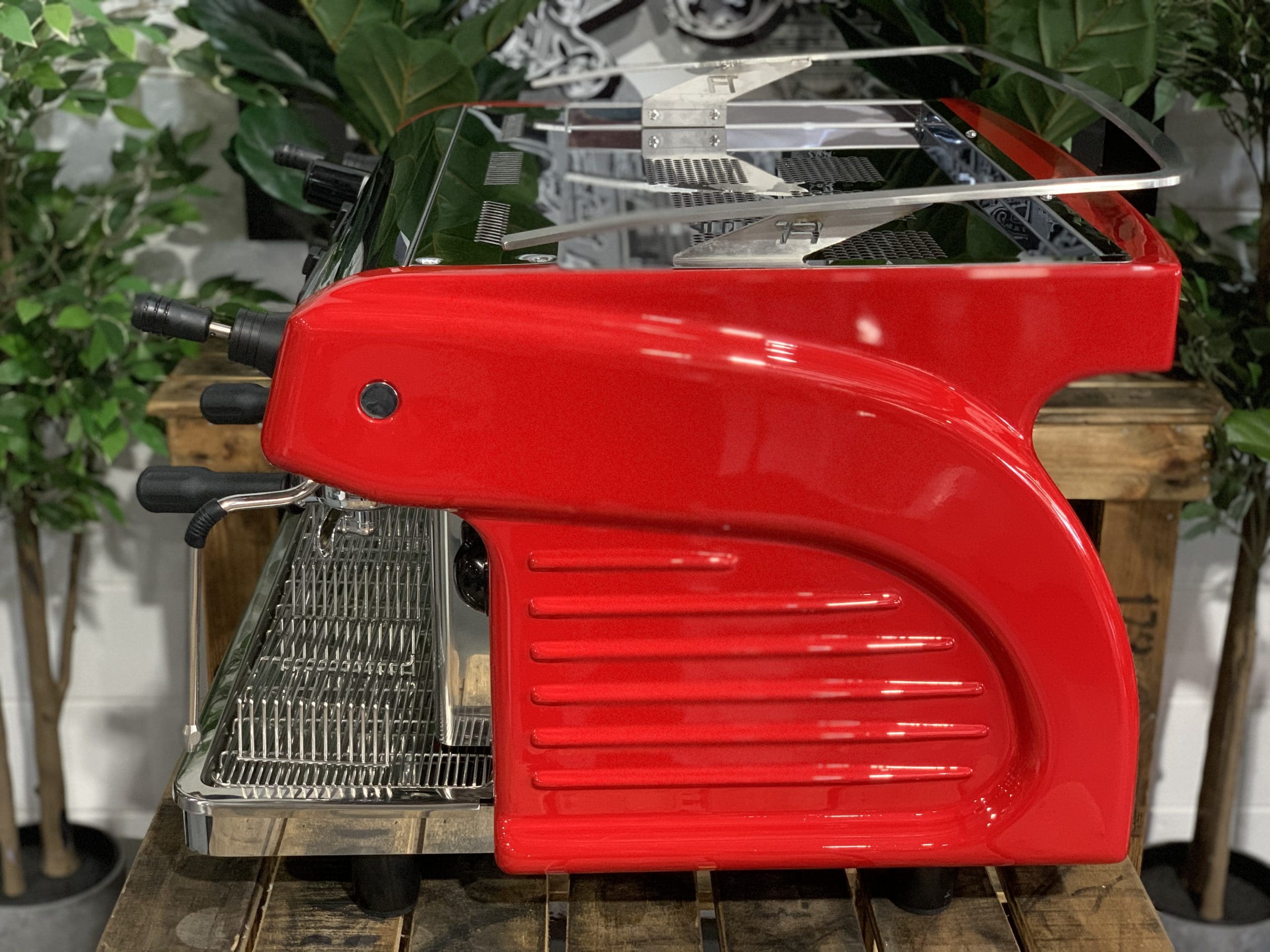 Expobar Ruggero Classic Flick Taps High Cup - 2 Group Commercial Espresso Machine - Red