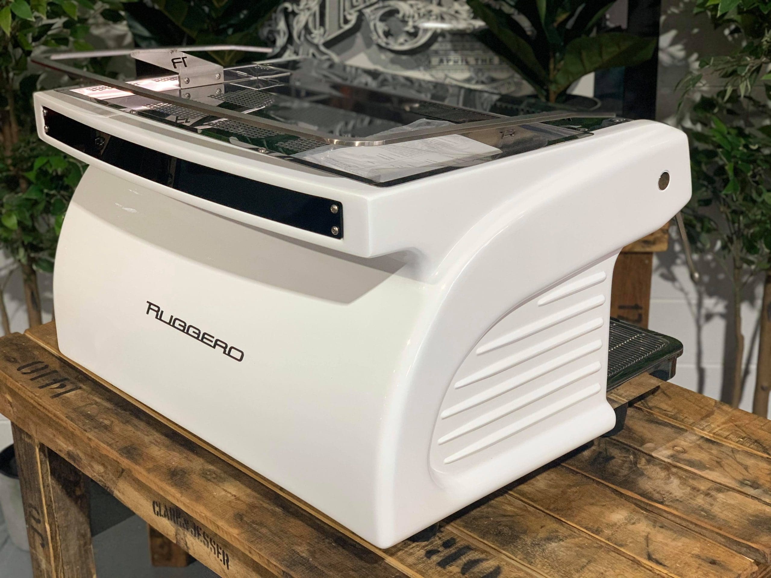 Expobar Ruggero Classic V2 High Cup Gloss - 2 Group Commercial Espresso Machine - White