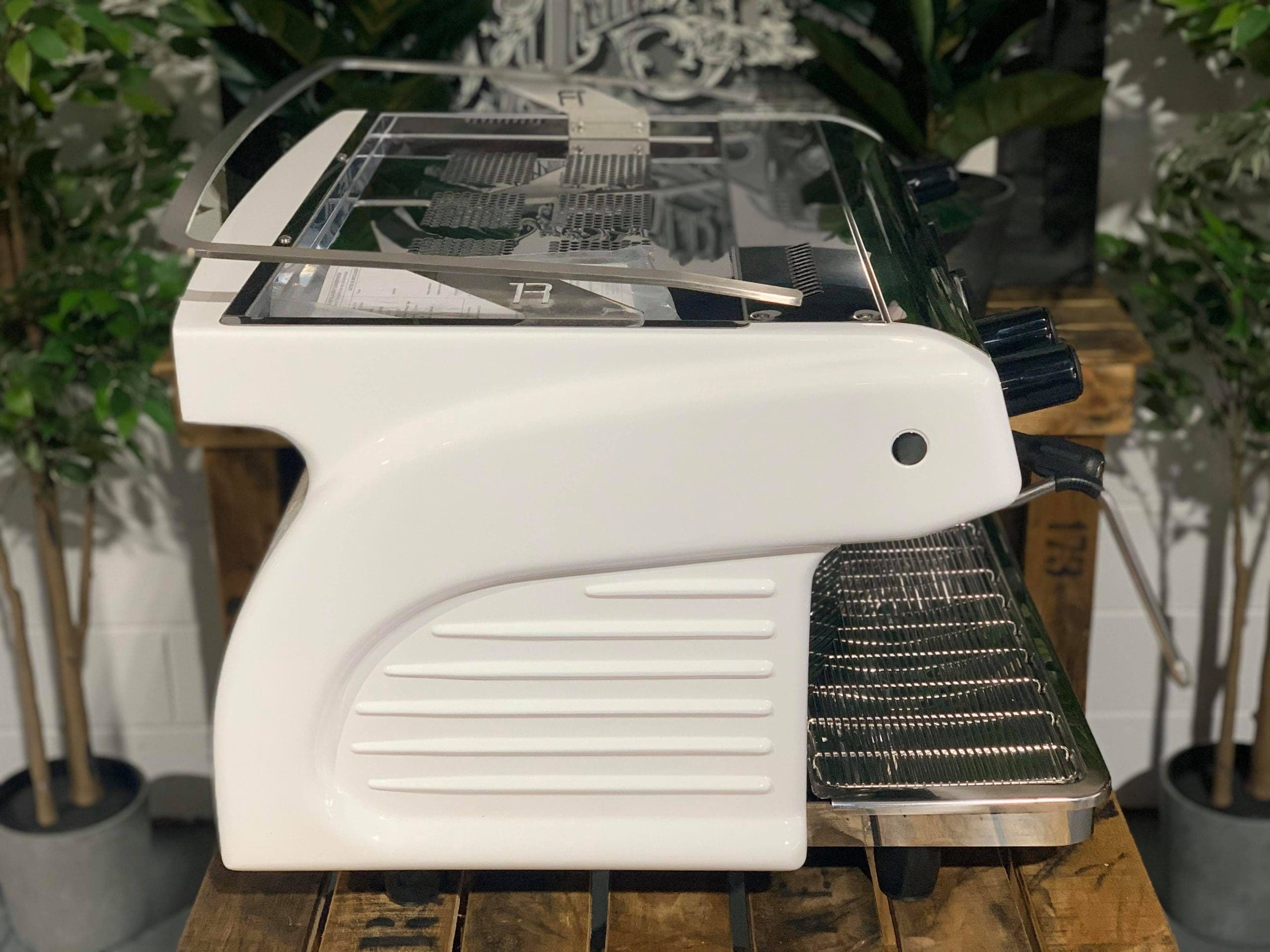 Expobar Ruggero Classic V2 High Cup Gloss - 2 Group Commercial Espresso Machine - White