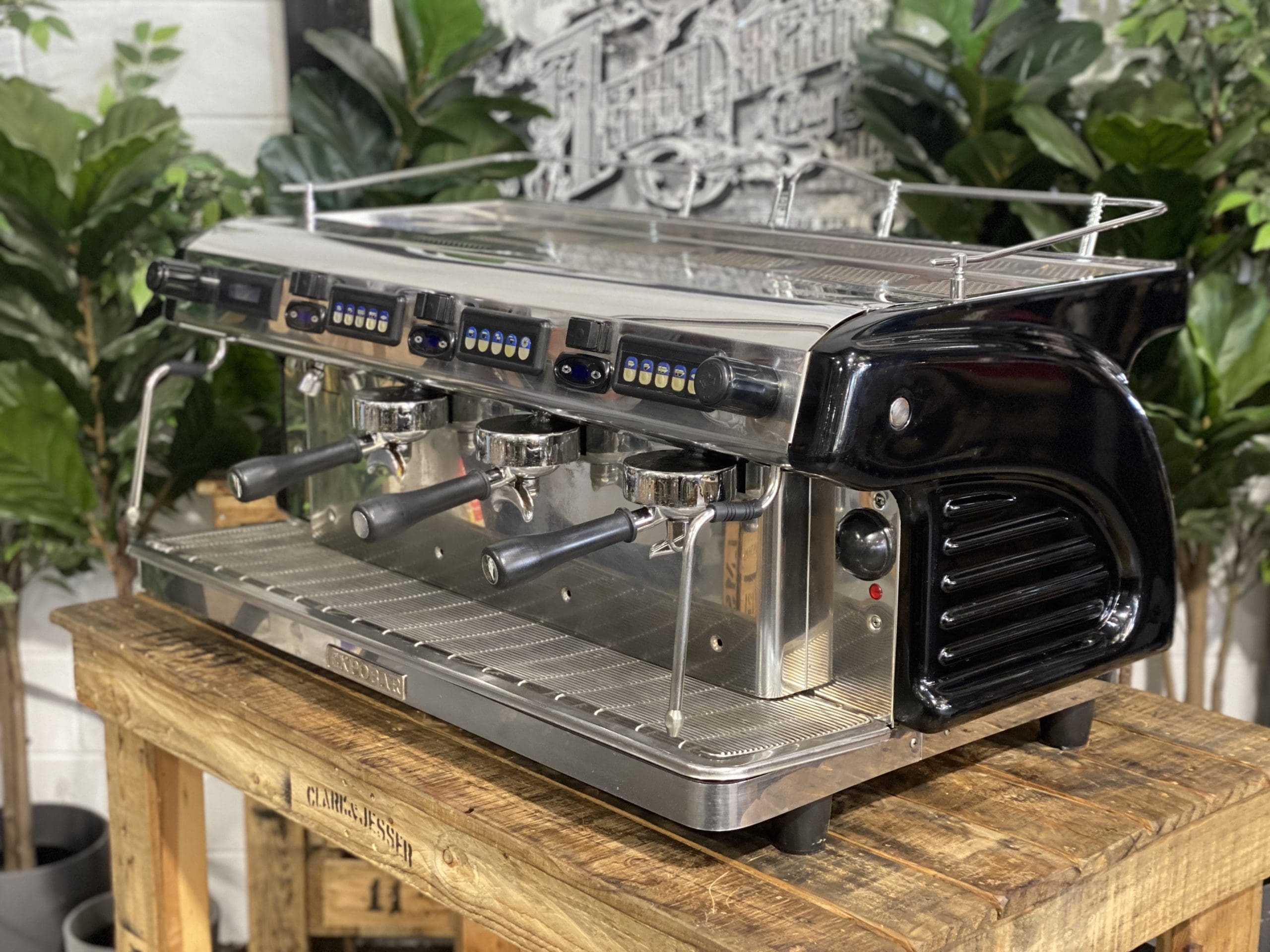 Expobar Ruggero Multiboiler Gloss - 3 Group Commercial Espresso Machine - Black