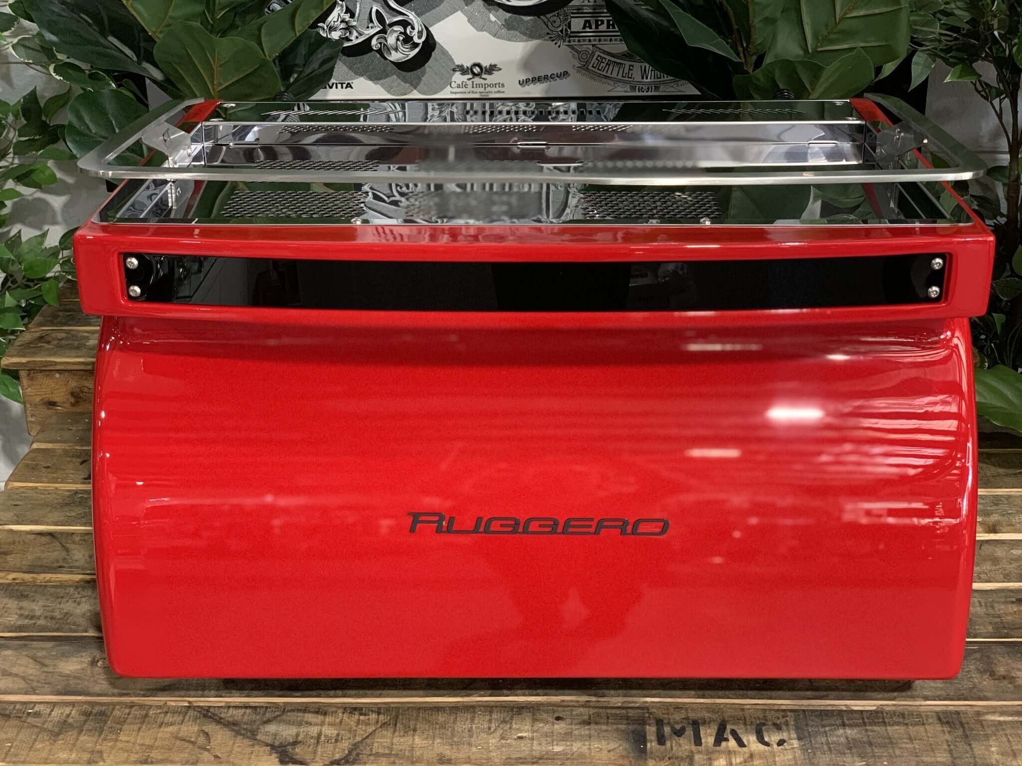Expobar Ruggero Classic V2 Brand Easy Tap High Cup - 2 Group Commercial Espresso Machine - Red