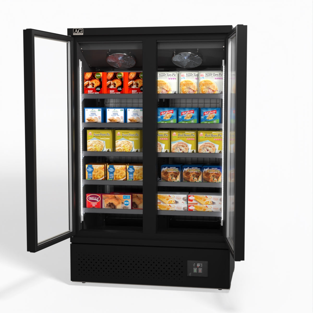 AG Supermarket Two Doors Upright Display Freezer FSB1000