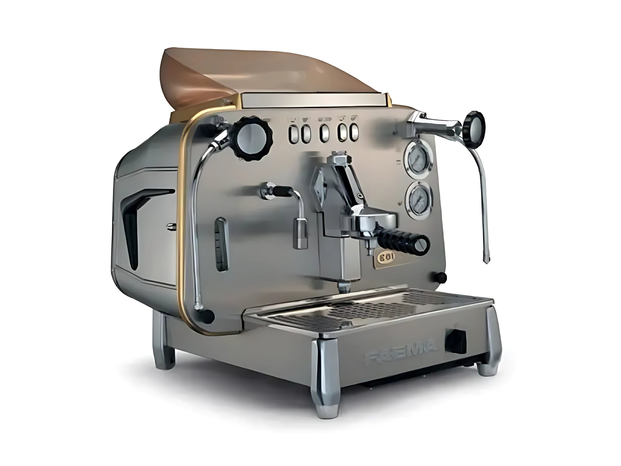 Faema E61 Jubilee Stainless & Special Anniversary Edition - 1 Group Commercial Espresso Machine - Gold
