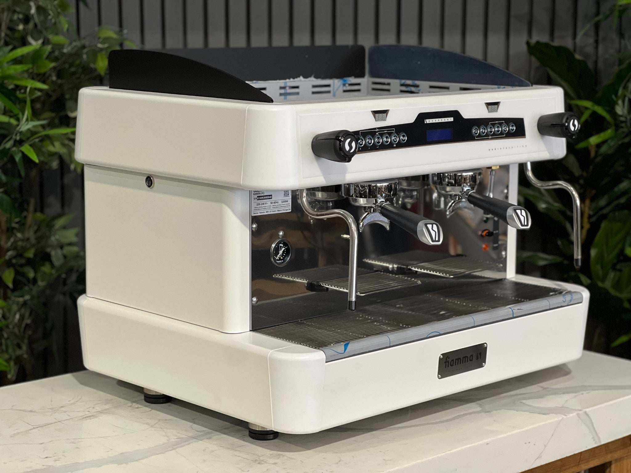 Fiamma Quadrant 2 DSP - 2 Group Commercial Espresso Machine - White