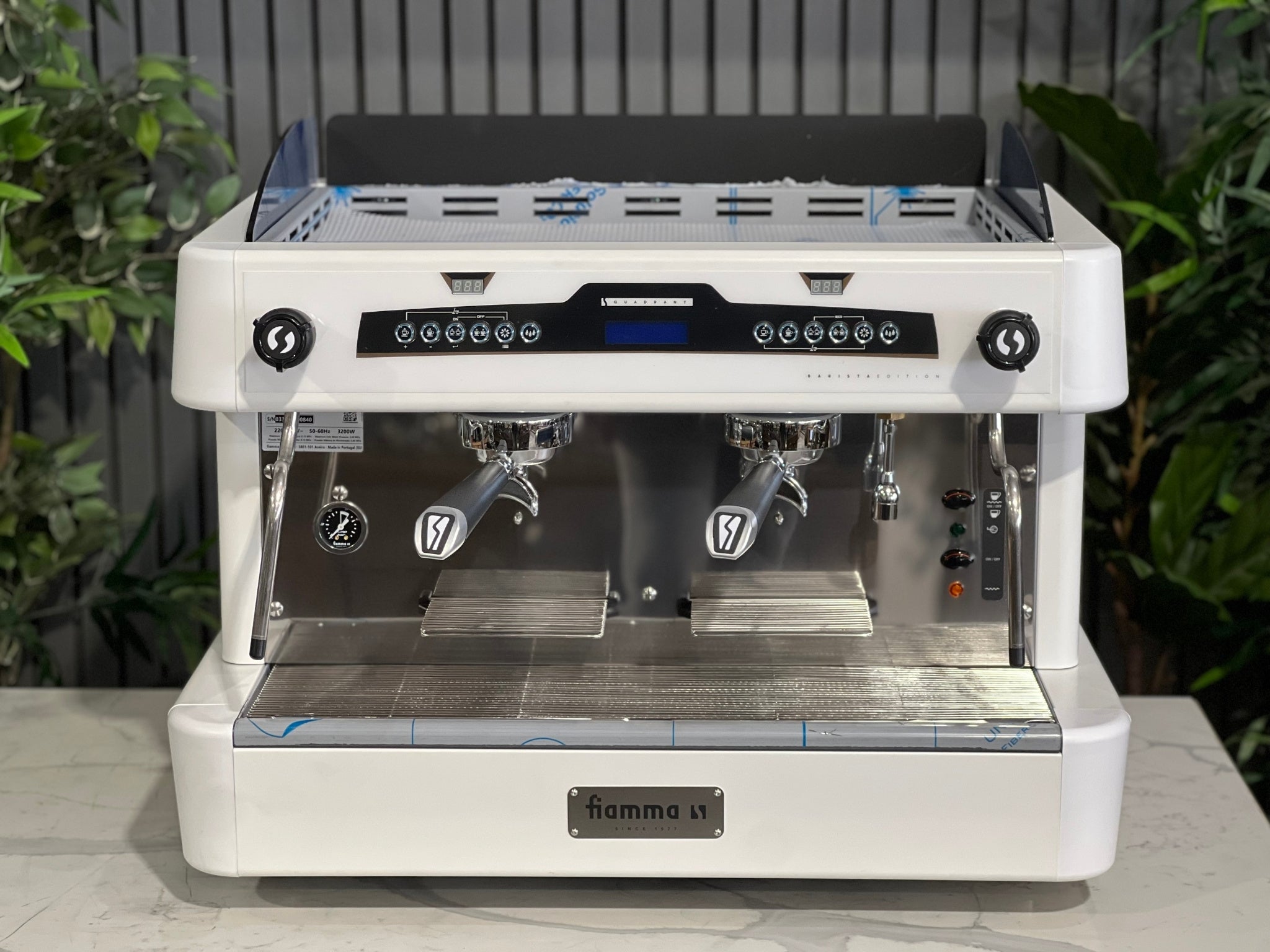 Fiamma Quadrant 2 DSP - 2 Group Commercial Espresso Machine - White