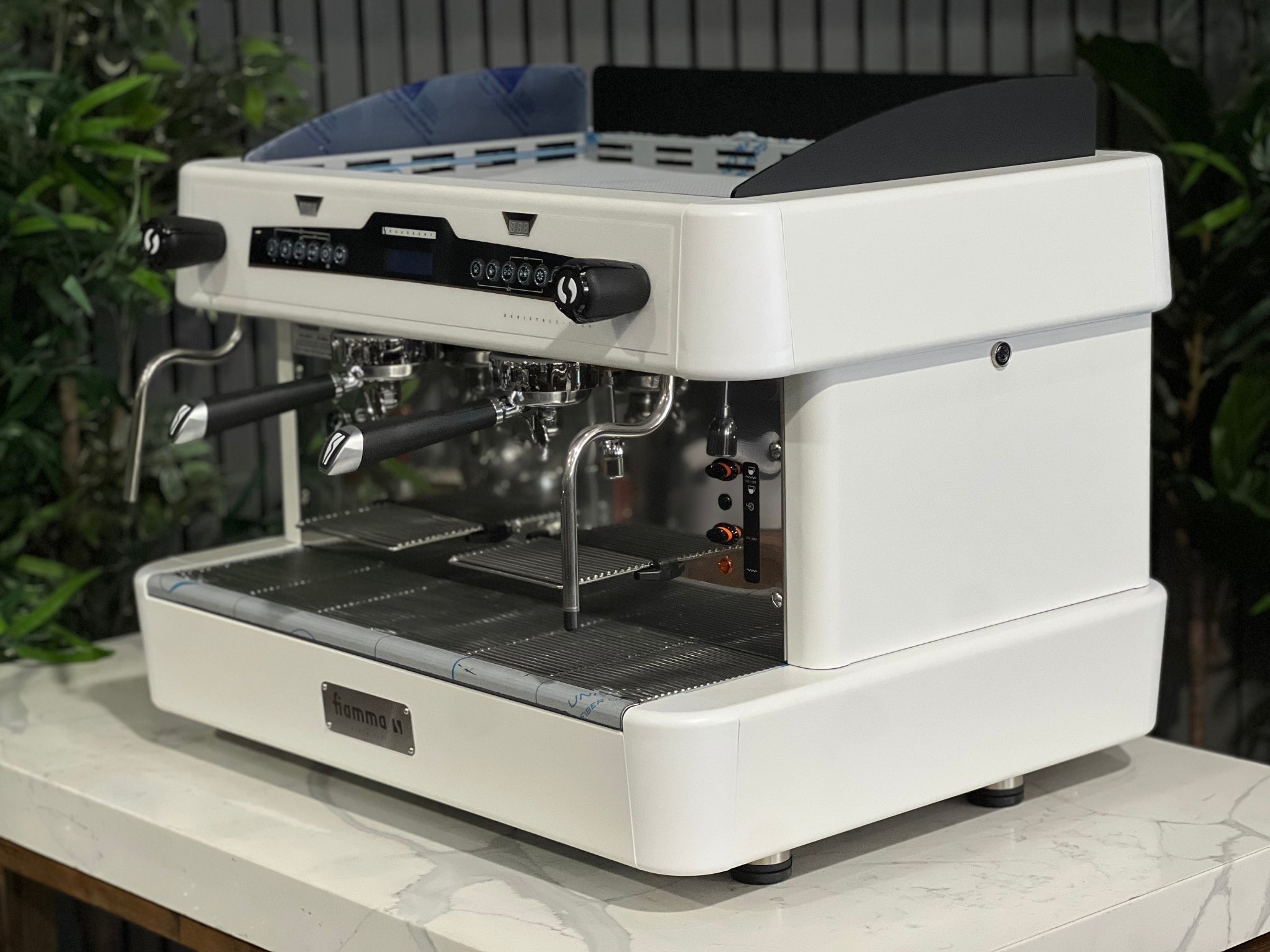 Fiamma Quadrant 2 DSP - 2 Group Commercial Espresso Machine - White