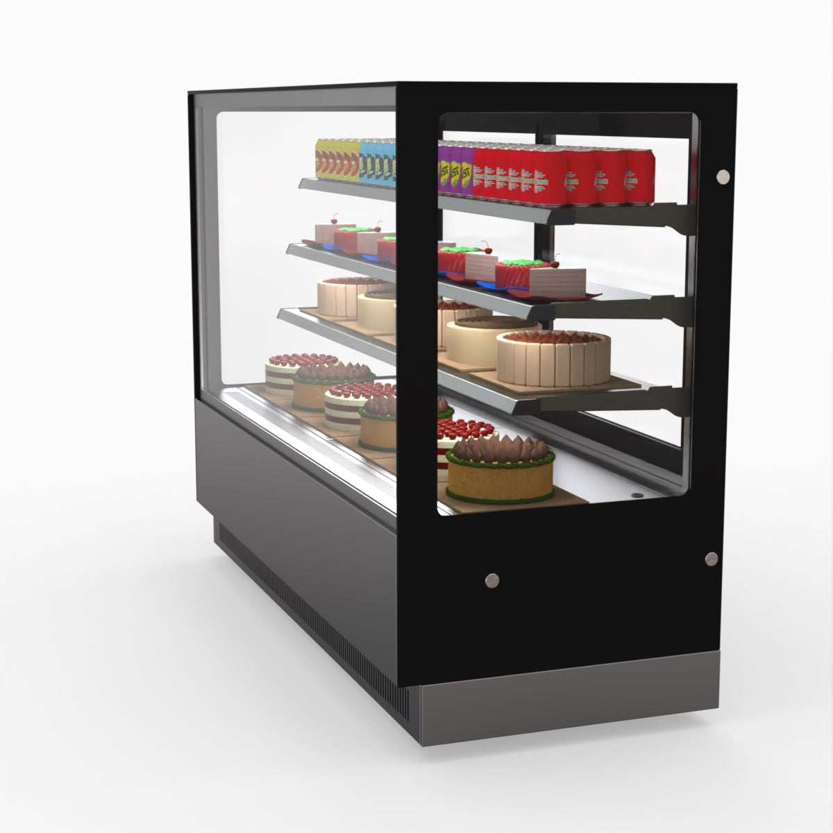 Bonvue Modern 3 Shelves Cake Showcase Food Display GAN-1800RF3