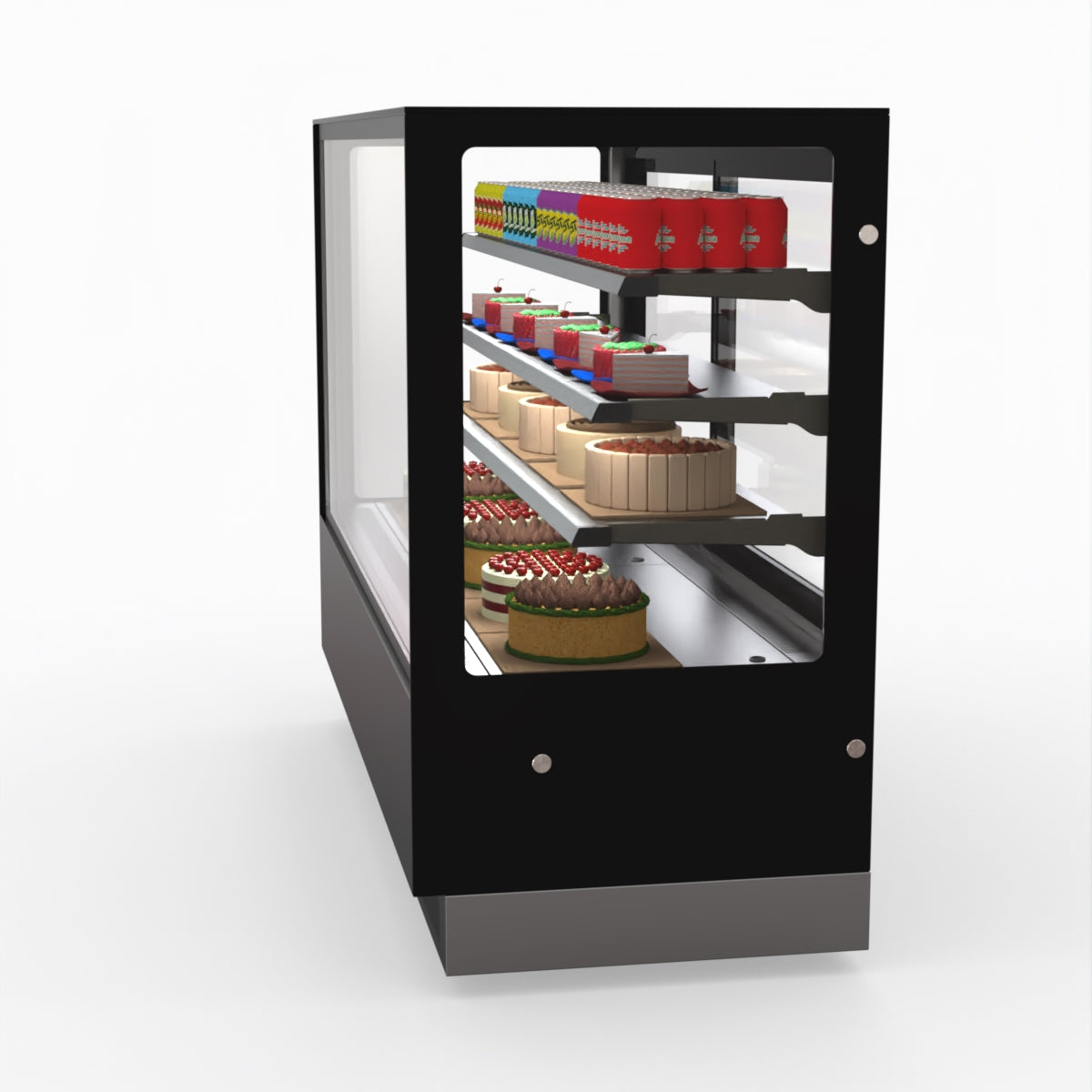 Bonvue Modern 3 Shelves Cake Showcase Food Display GAN-1800RF3