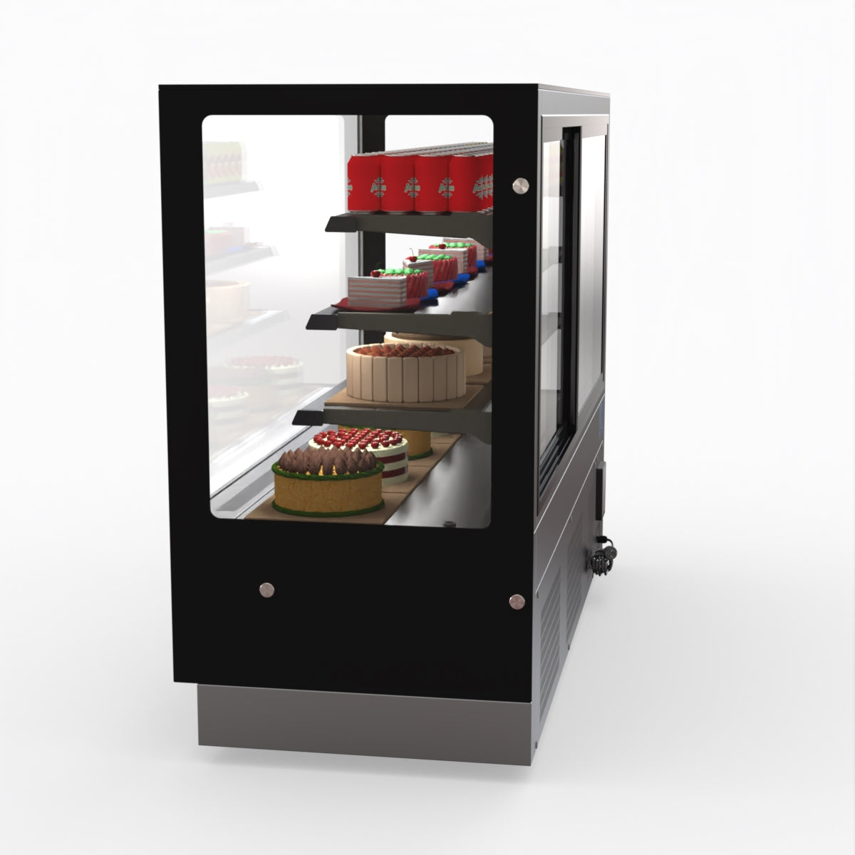 Bonvue Modern 3 Shelves Cake Showcase Food Display GAN-1800RF3