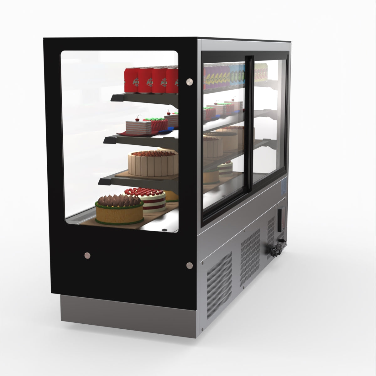 Bonvue Modern 3 Shelves Cake Showcase Food Display GAN-1800RF3