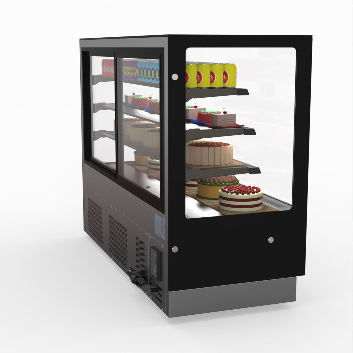 Bonvue Modern 3 Shelves Cake Showcase Food Display GAN-1800RF3