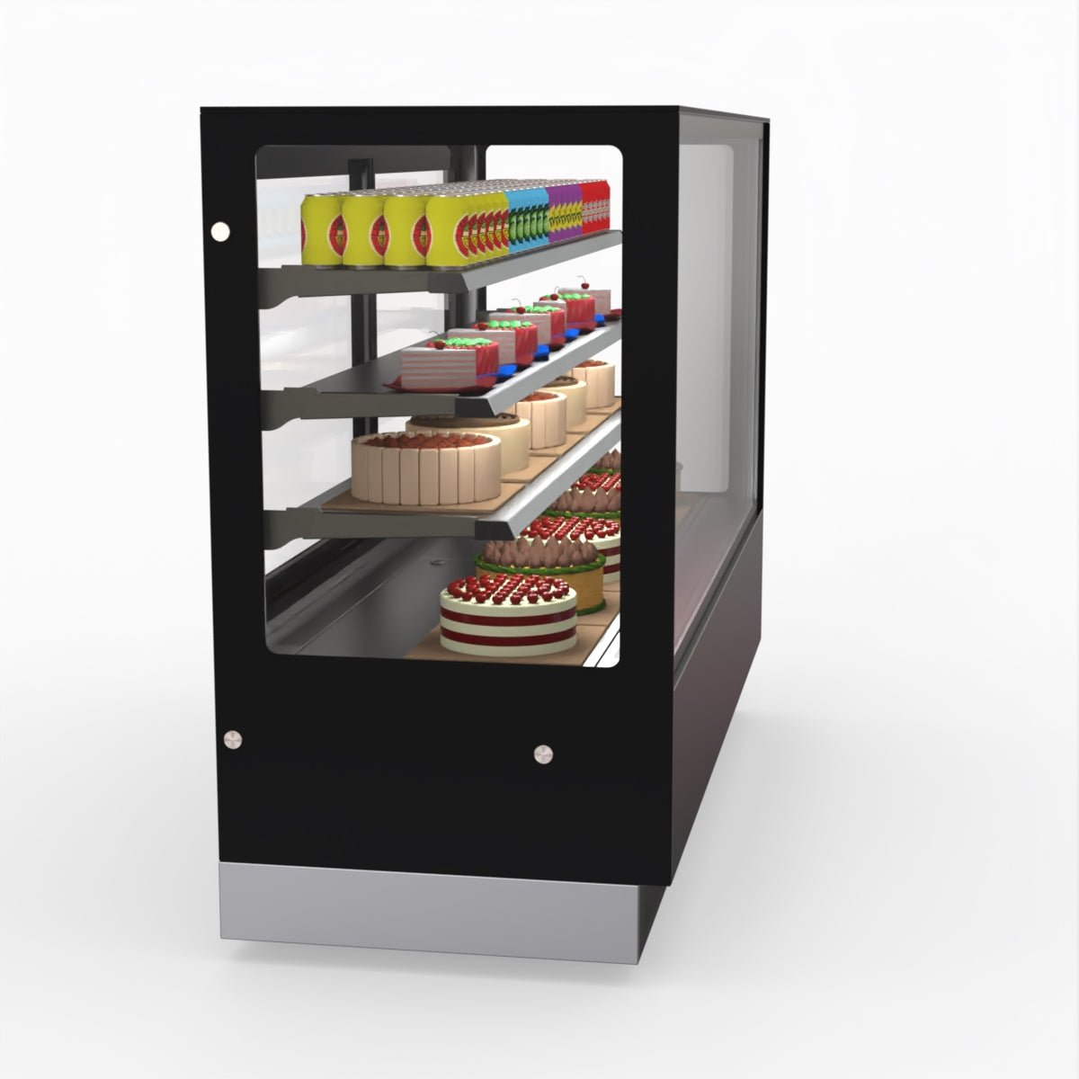 Bonvue Modern 3 Shelves Cake Showcase Food Display GAN-1800RF3