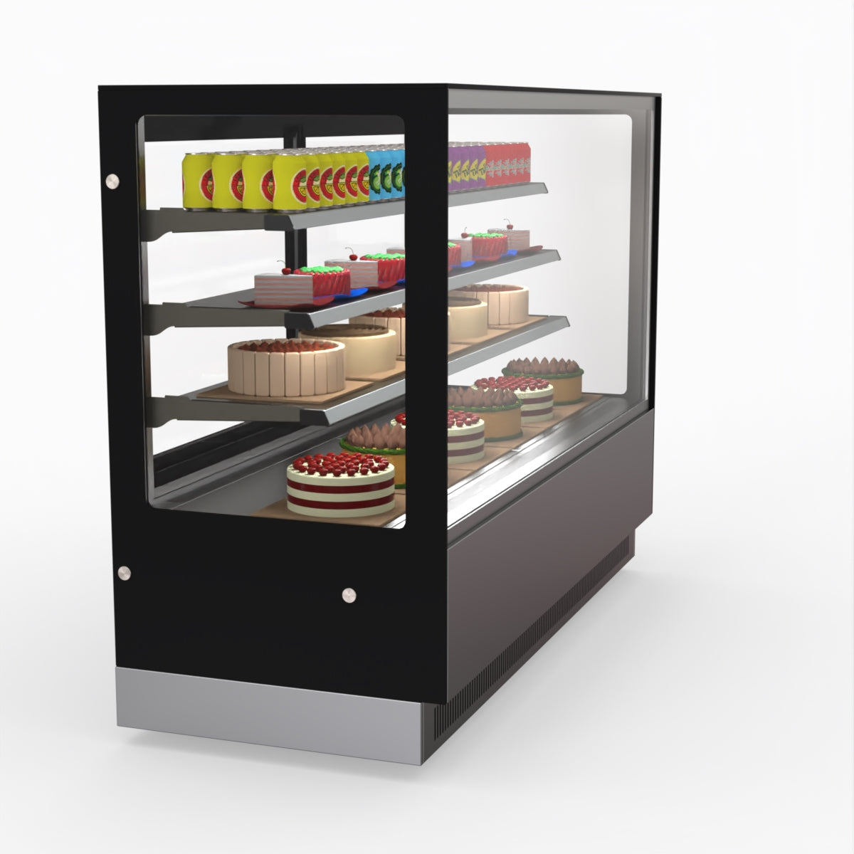 Bonvue Modern 3 Shelves Cake Showcase Food Display GAN-1800RF3