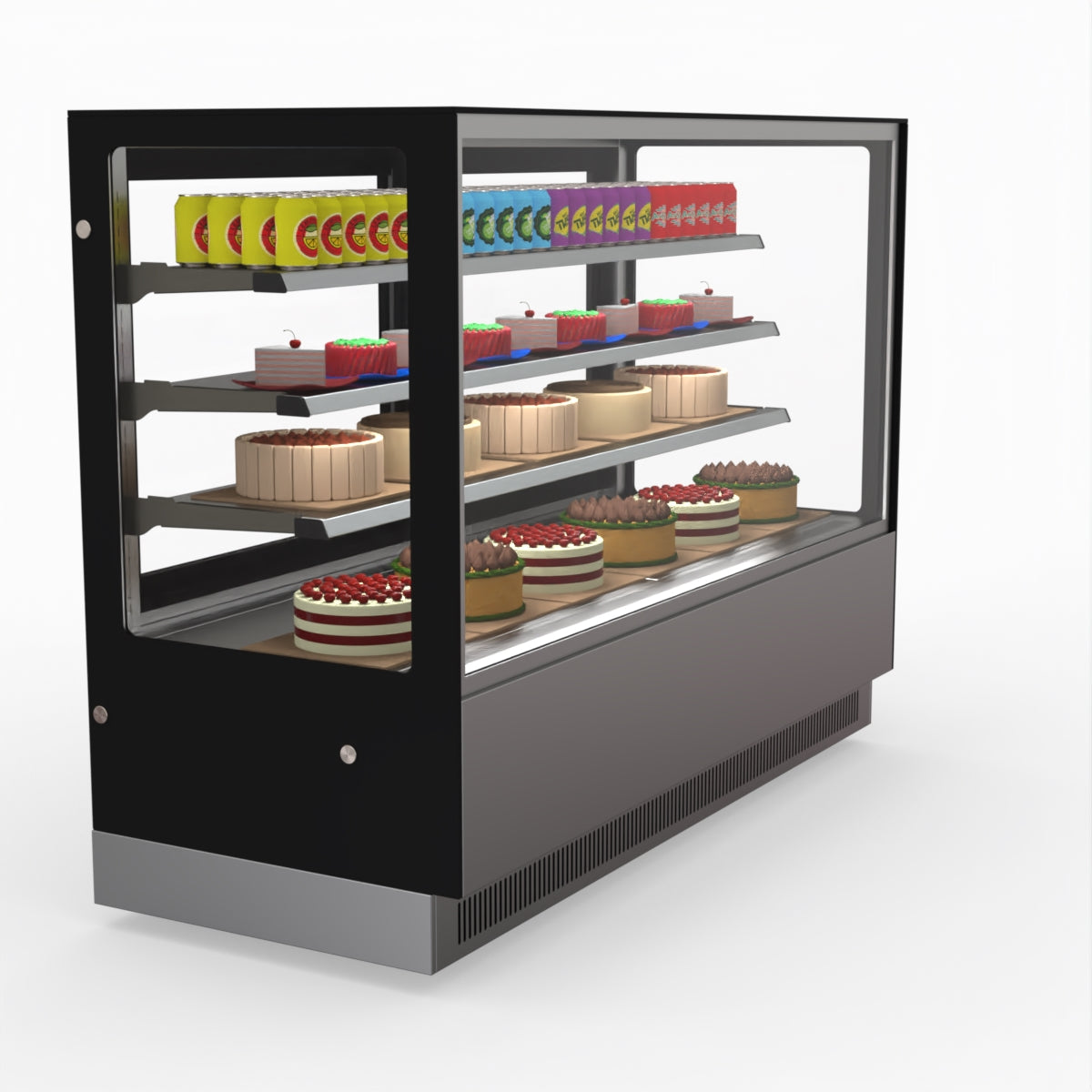 Bonvue Modern 3 Shelves Cake Showcase Food Display GAN-1800RF3