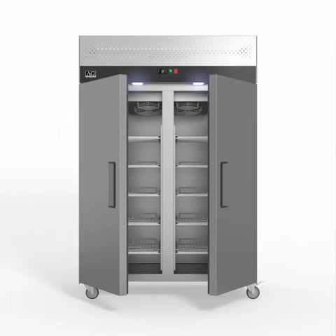 AG 1000 Litre Upright Double Stainless Steel Door Freezer GNX1000BT