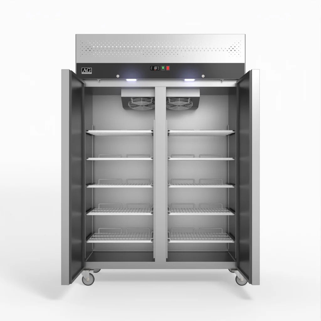 AG 1000 Litre Upright Double Stainless Steel Door Freezer GNX1000BT