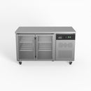 AG Two Door Commercial Glass Door Worktop / Under Bench Display Fridge 700mm Depth GNX2100TNG