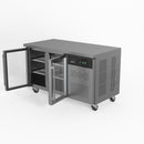 AG Two Door Commercial Glass Door Worktop / Under Bench Display Fridge 700mm Depth GNX2100TNG