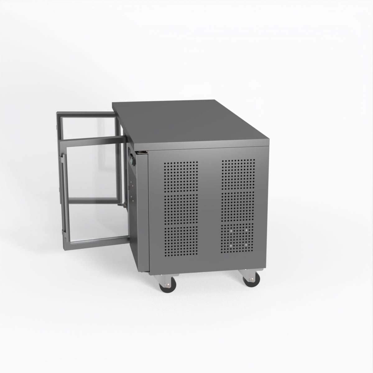 AG Two Door Commercial Glass Door Worktop / Under Bench Display Fridge 700mm Depth GNX2100TNG