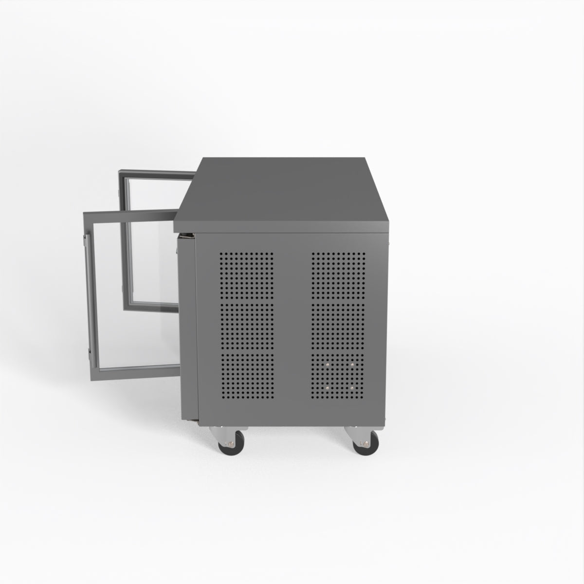 AG Two Door Commercial Glass Door Worktop / Under Bench Display Fridge 700mm Depth GNX2100TNG