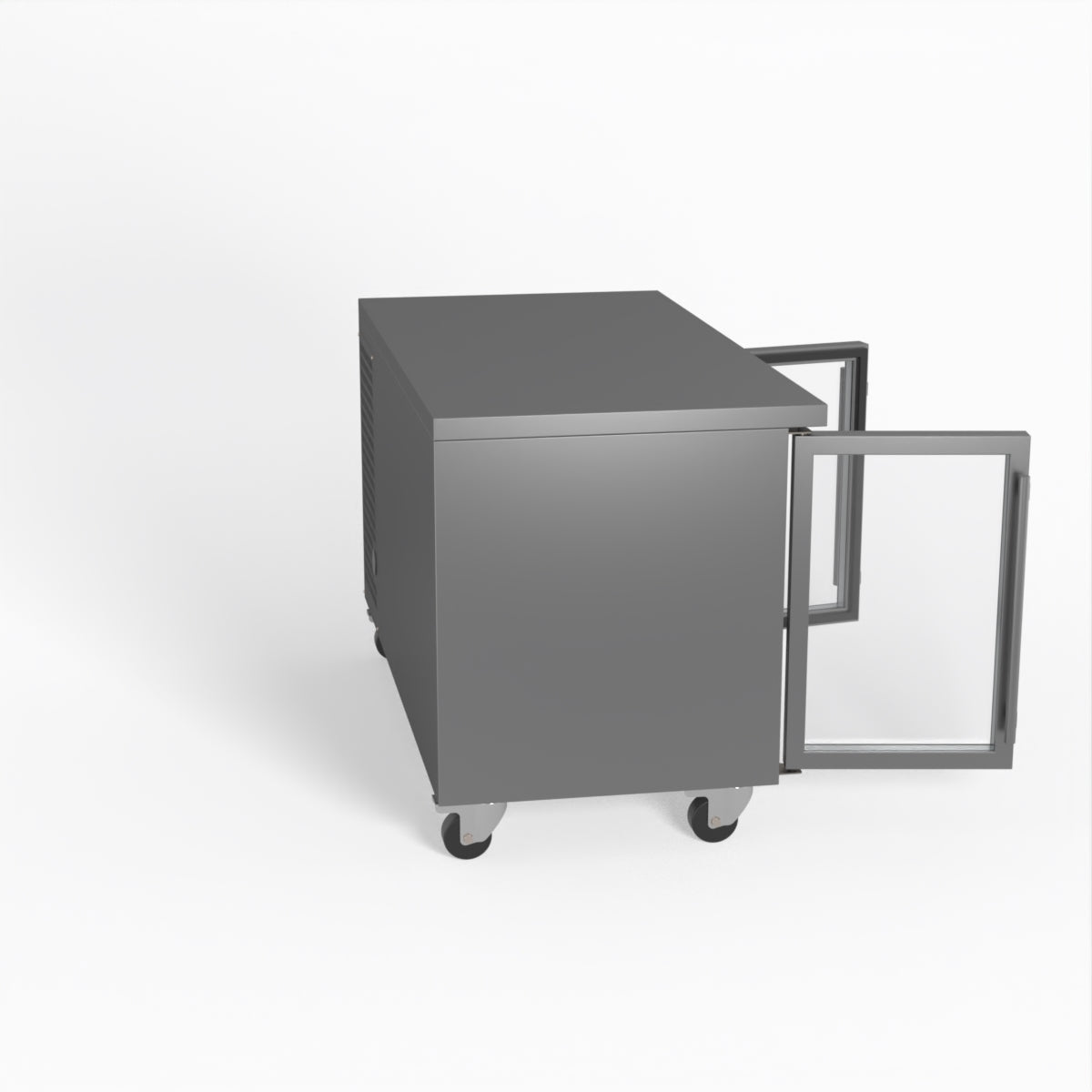 AG Two Door Commercial Glass Door Worktop / Under Bench Display Fridge 700mm Depth GNX2100TNG
