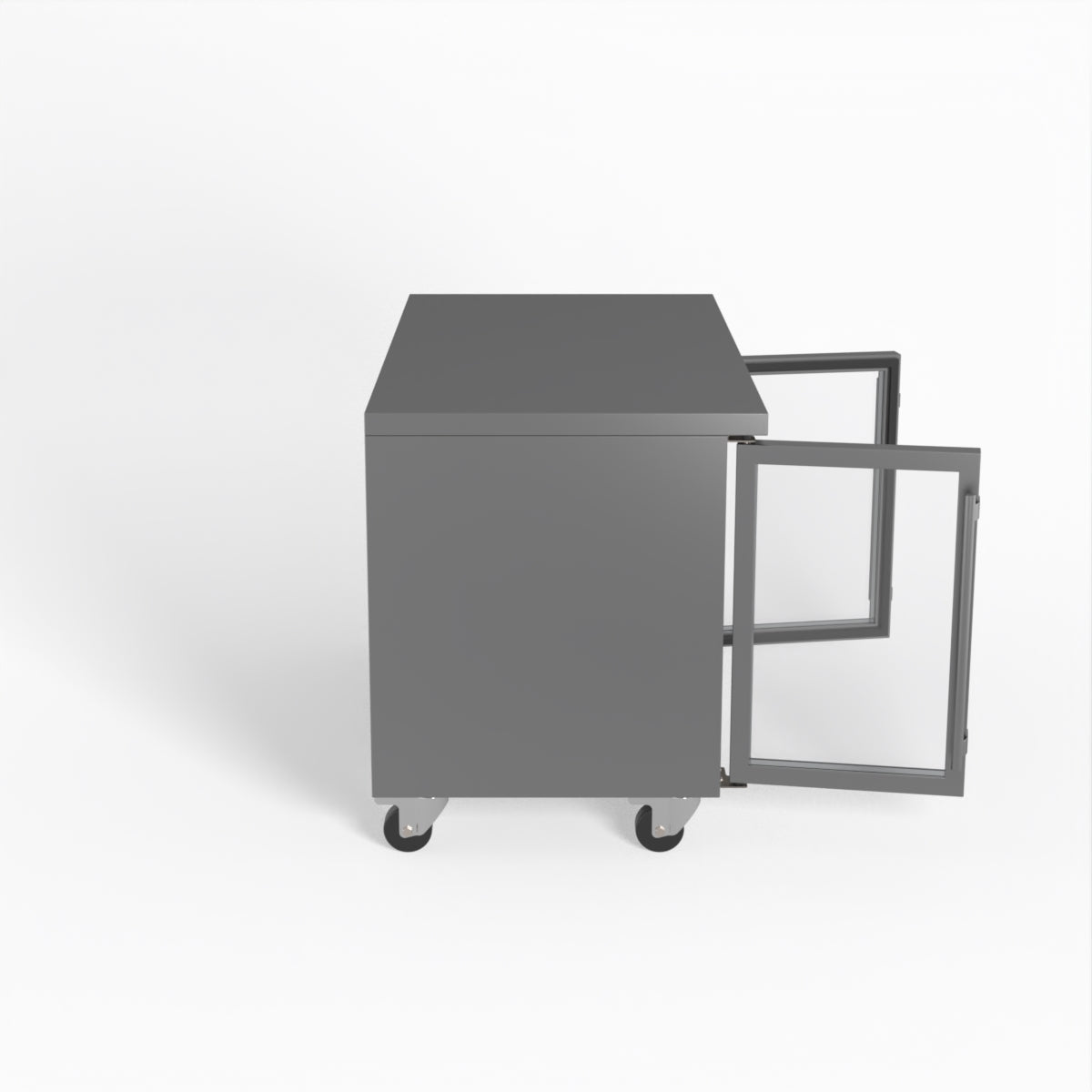 AG Two Door Commercial Glass Door Worktop / Under Bench Display Fridge 700mm Depth GNX2100TNG