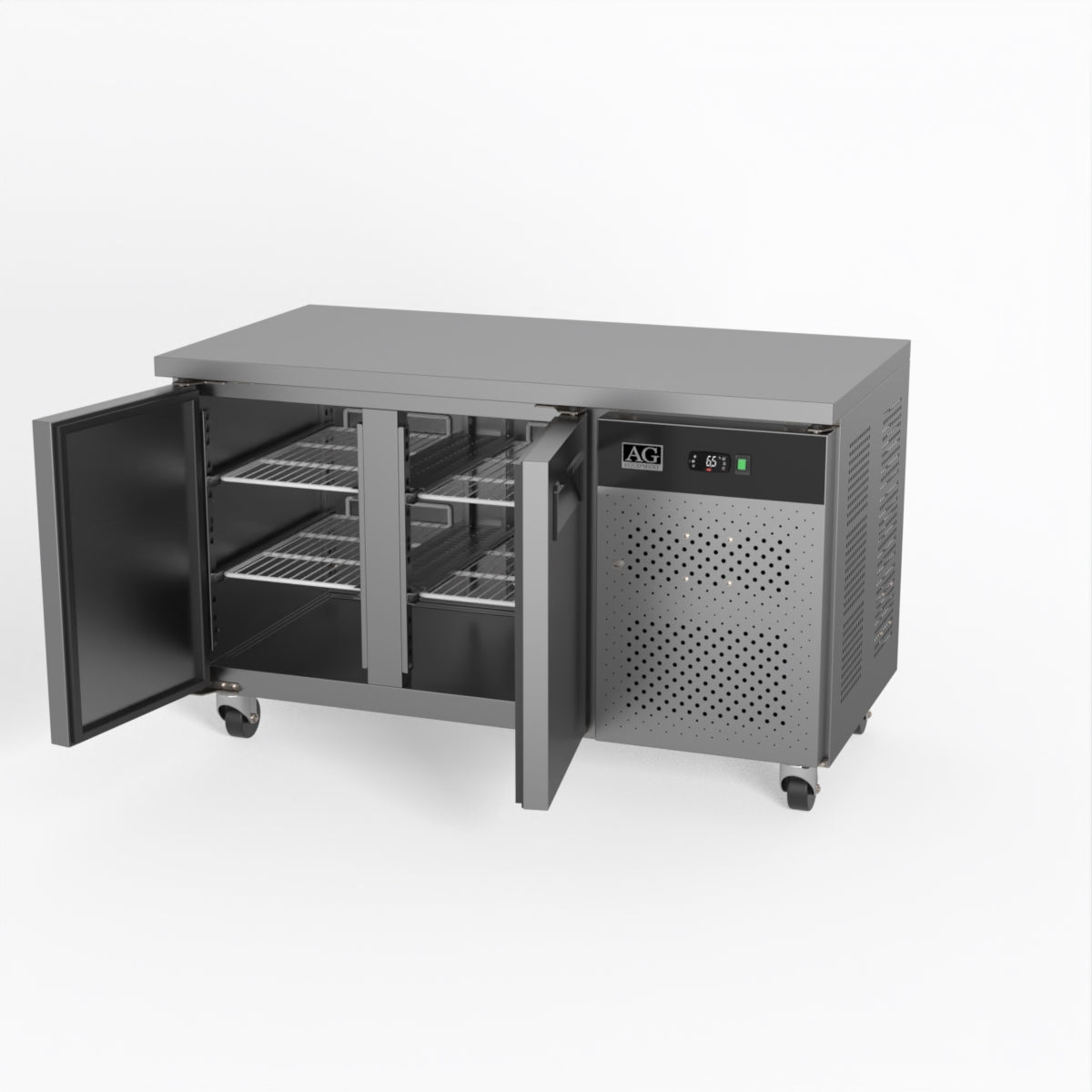 AG Two Door Commercial Worktop / Under Bench Fridge 700mm Depth GNX2100TN