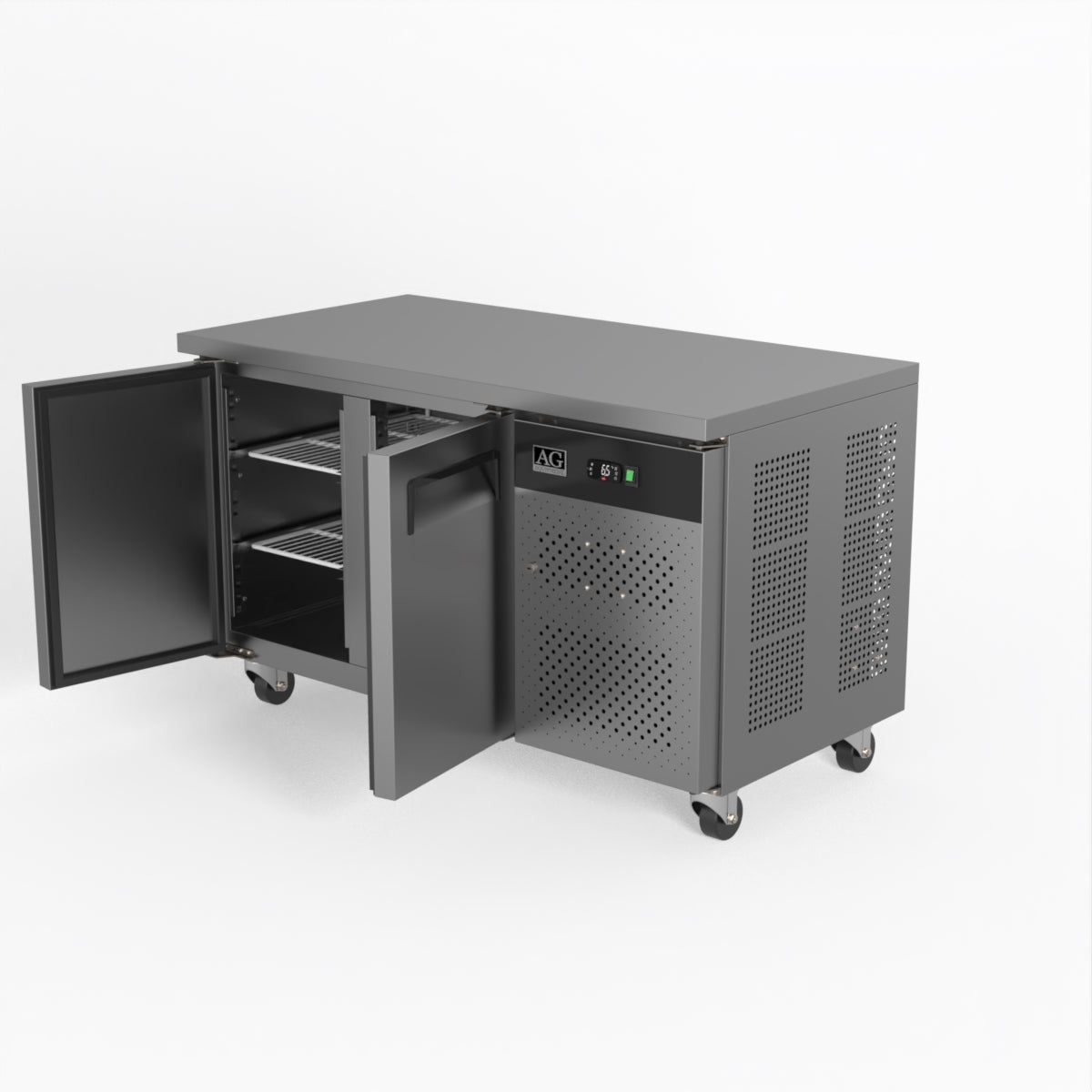 AG Two Door Commercial Worktop / Under Bench Fridge 700mm Depth GNX2100TN