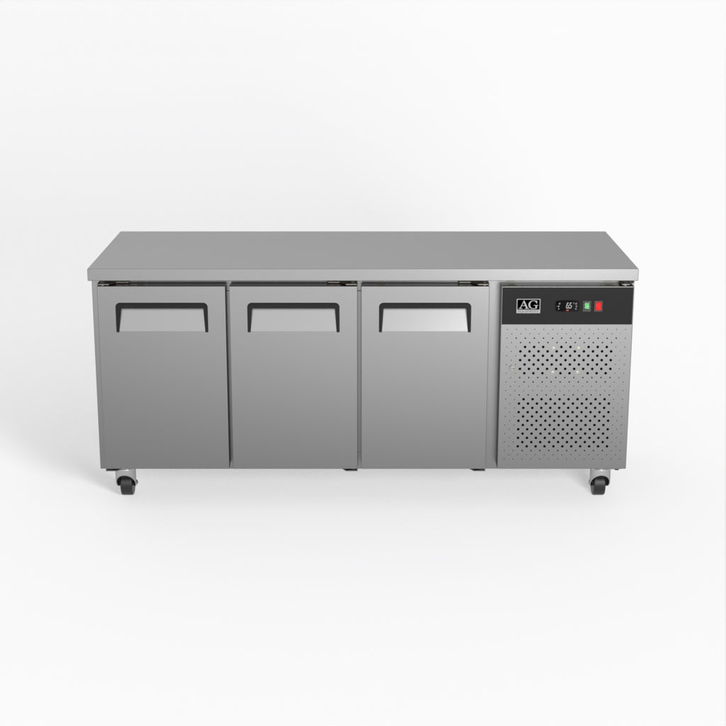 AG Three Door Commercial Worktop / Under Bench Freezer 700mm Depth GNX3100BT