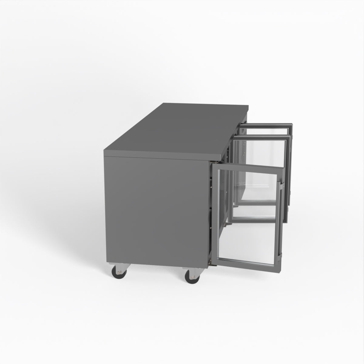 AG Three Door Commercial Glass Door Worktop / Under Bench Display Fridge 700mm Depth GNX3100TNG