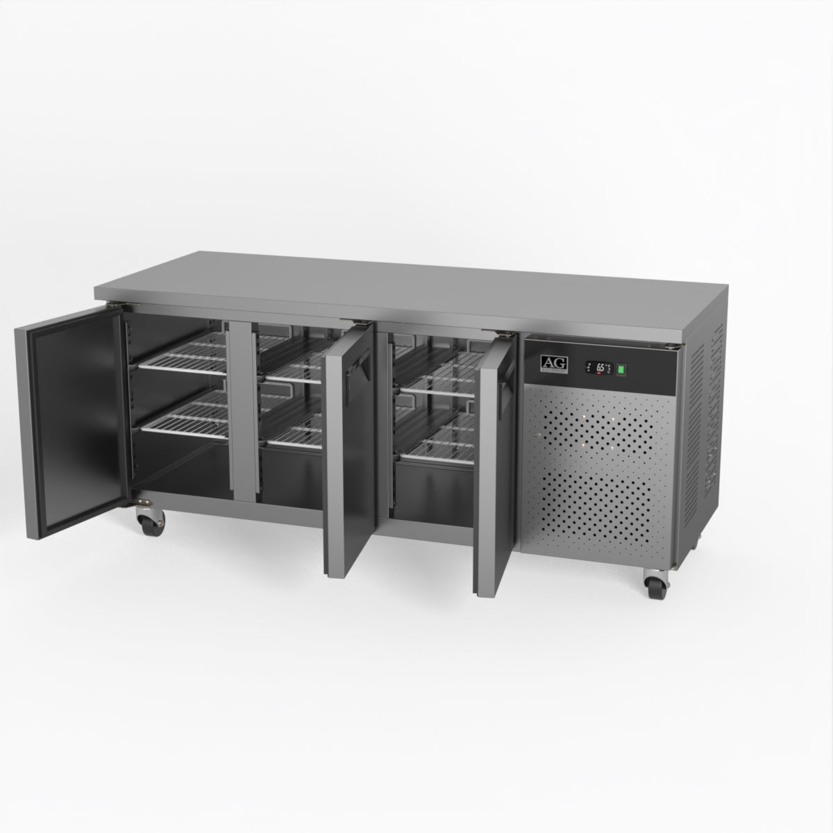 AG Three Door Commercial Worktop / Under Bench Fridge 700mm Depth GNX3100TN