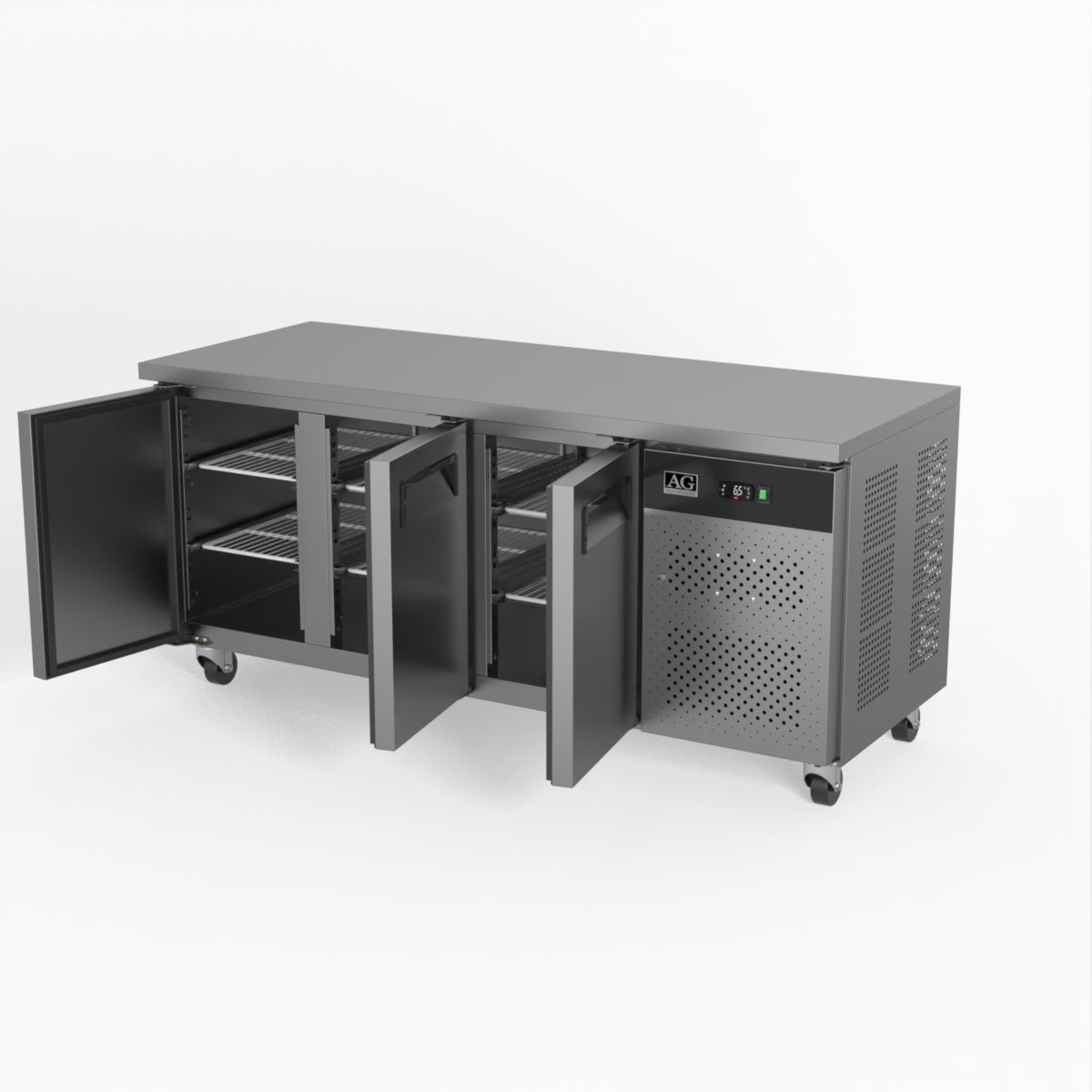 AG Three Door Commercial Worktop / Under Bench Fridge 700mm Depth GNX3100TN
