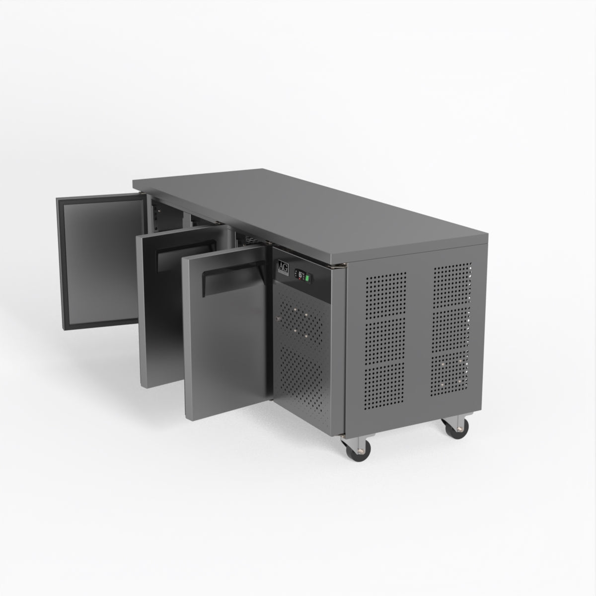 AG Three Door Commercial Worktop / Under Bench Fridge 700mm Depth GNX3100TN