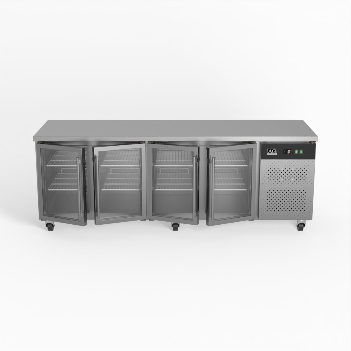AG 4 Glass Door Commercial Worktop / Under Bench Fridge GNX4100TNG