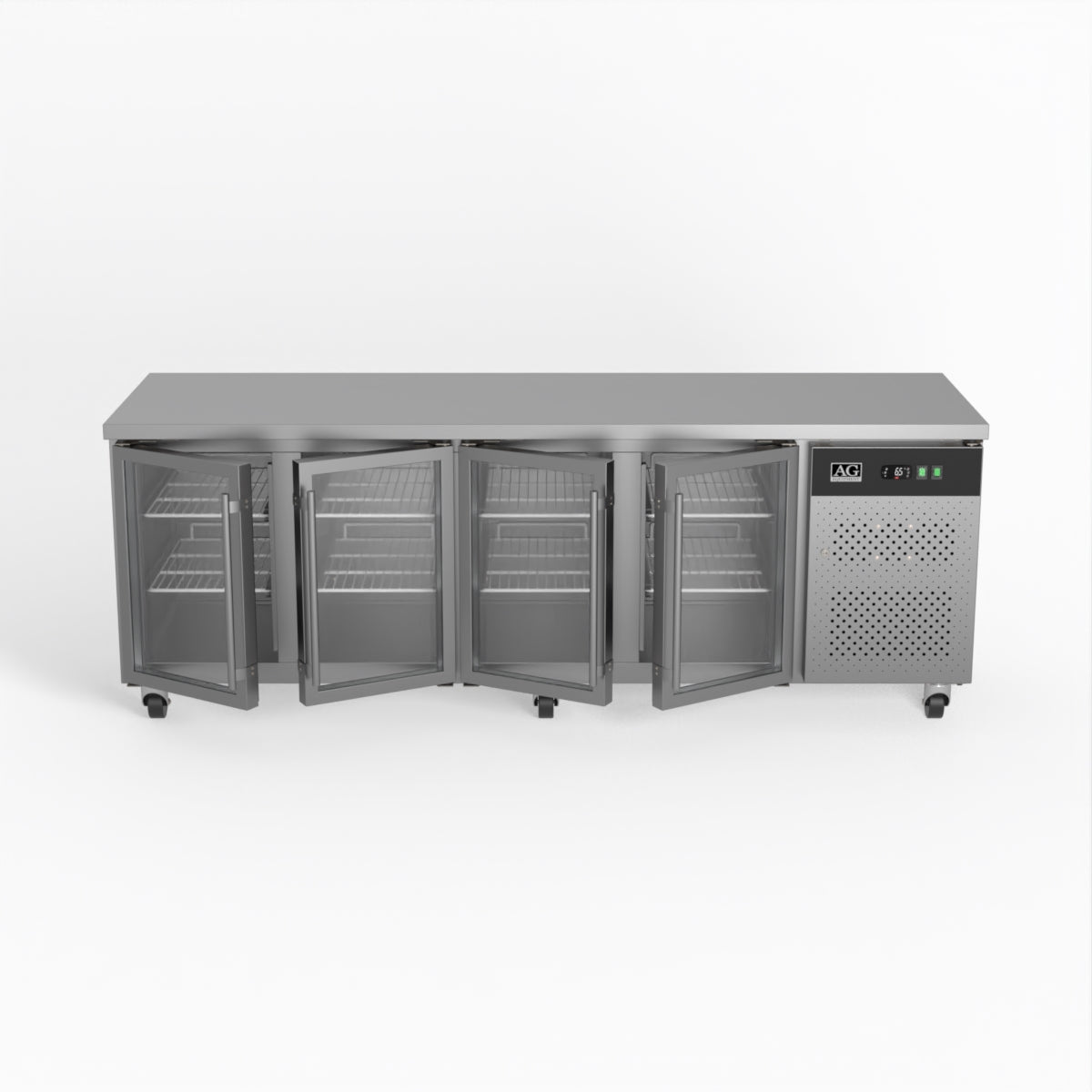 AG 4 Glass Door Commercial Worktop / Under Bench Fridge GNX4100TNG