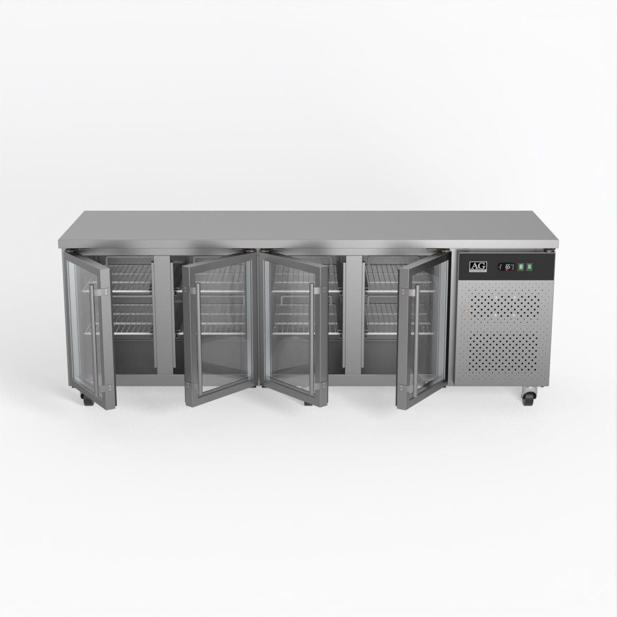 AG 4 Glass Door Commercial Worktop / Under Bench Fridge GNX4100TNG