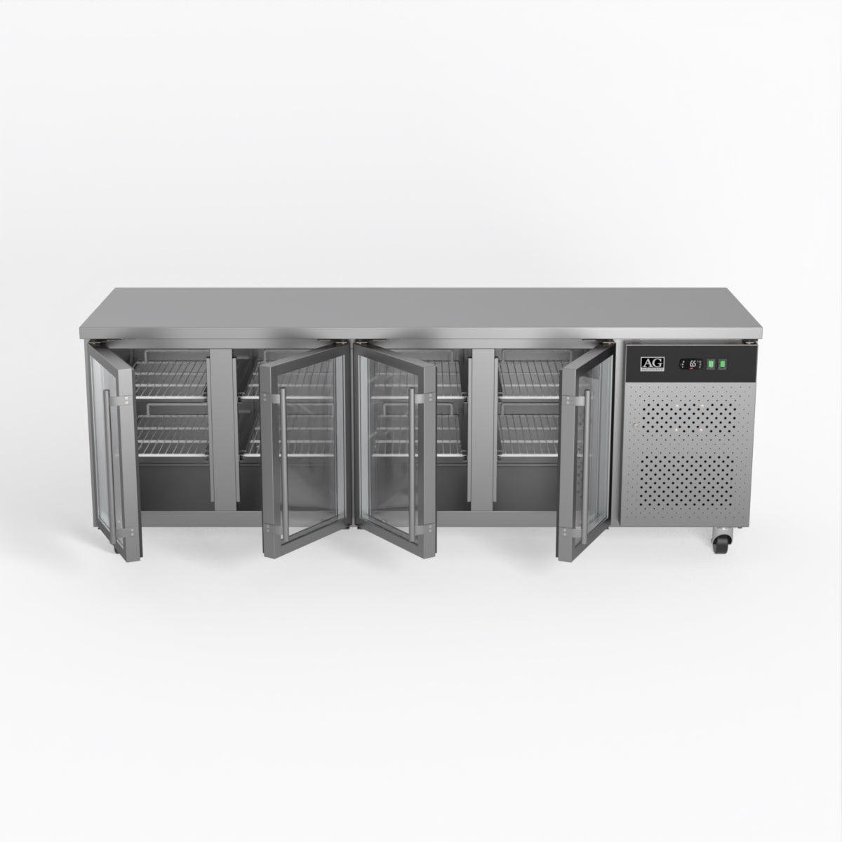 AG 4 Glass Door Commercial Worktop / Under Bench Fridge GNX4100TNG