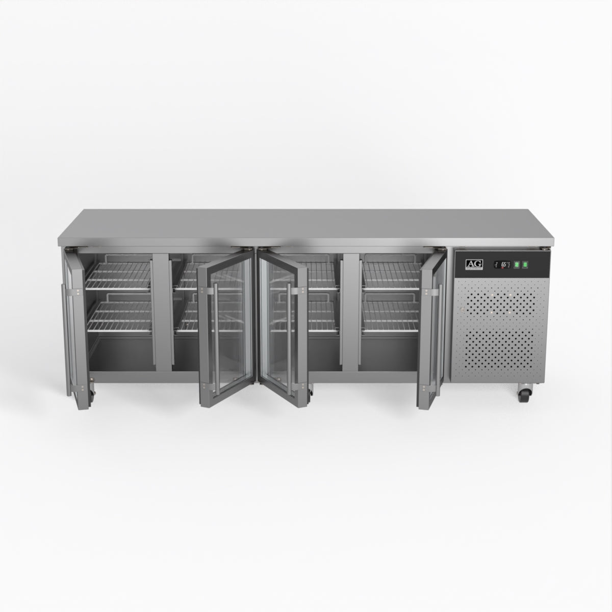 AG 4 Glass Door Commercial Worktop / Under Bench Fridge GNX4100TNG