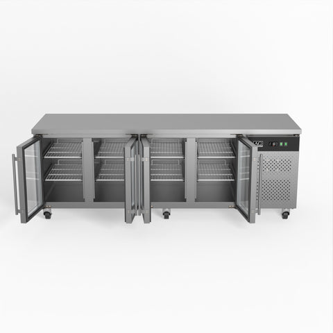 AG 4 Glass Door Commercial Worktop / Under Bench Fridge GNX4100TNG