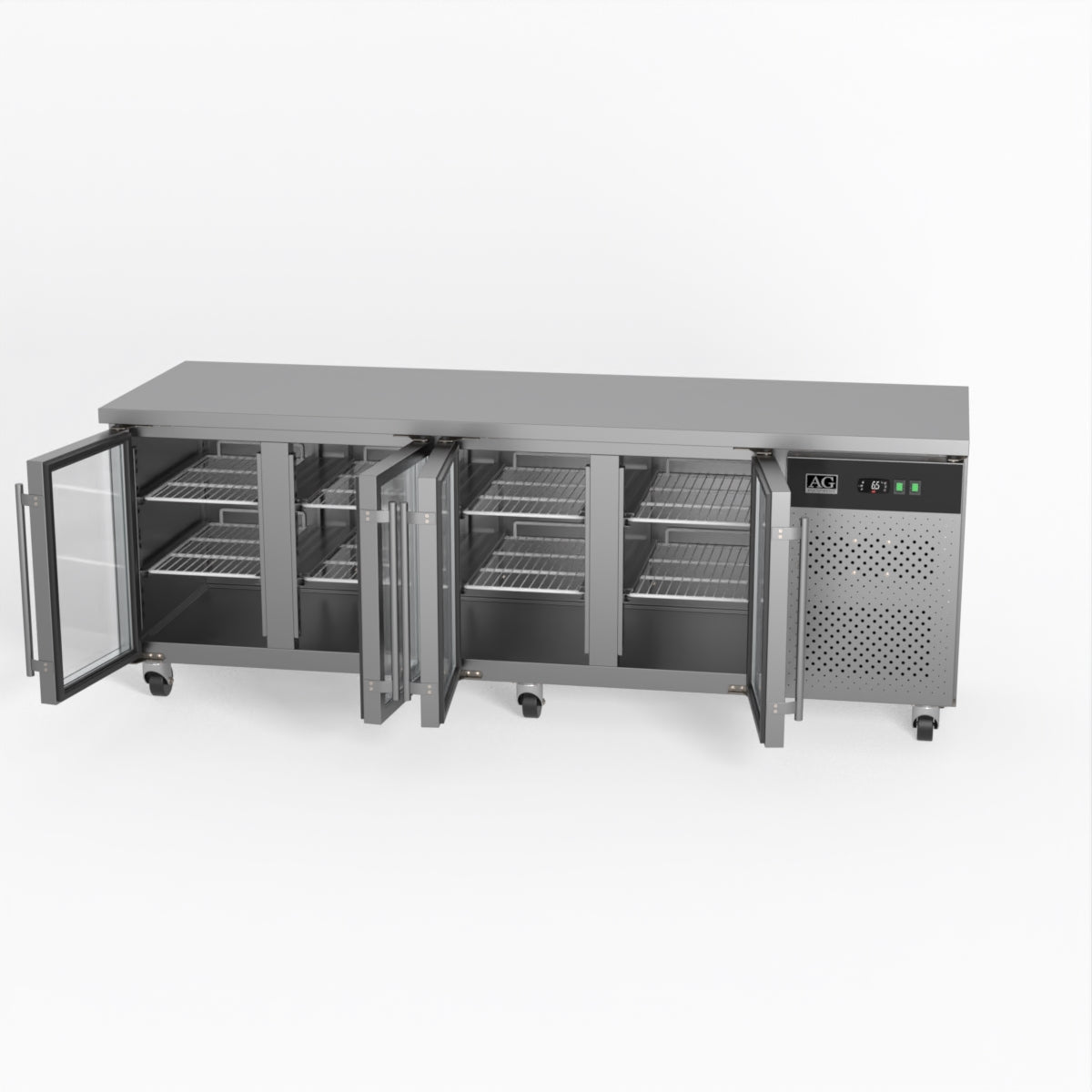 AG 4 Glass Door Commercial Worktop / Under Bench Fridge GNX4100TNG
