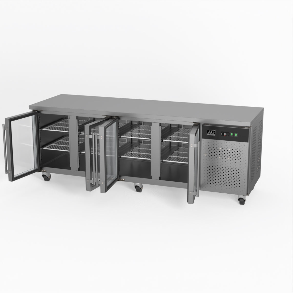 AG 4 Glass Door Commercial Worktop / Under Bench Fridge GNX4100TNG
